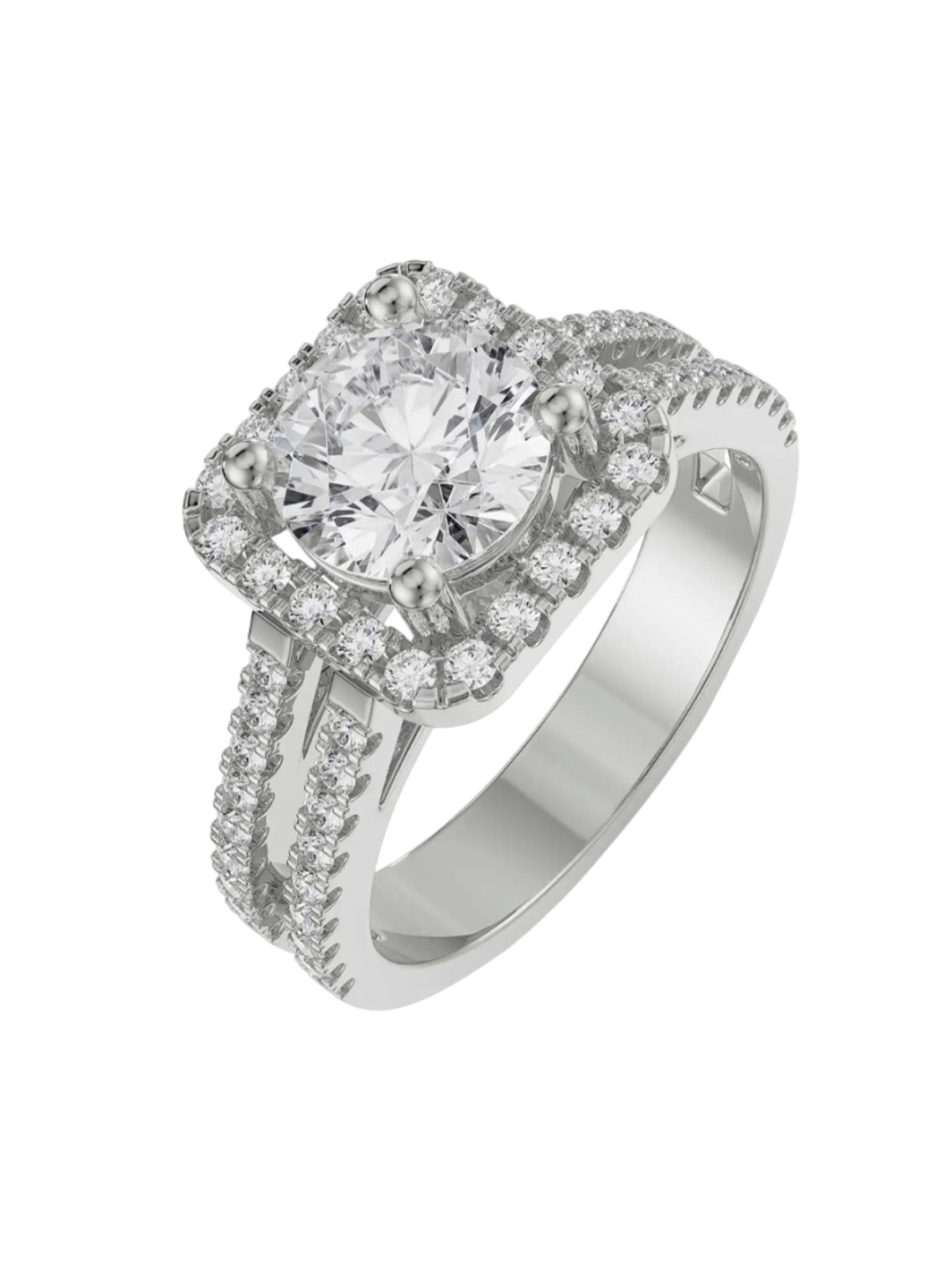

Emori Emma Halo Round Diamond Ring, White