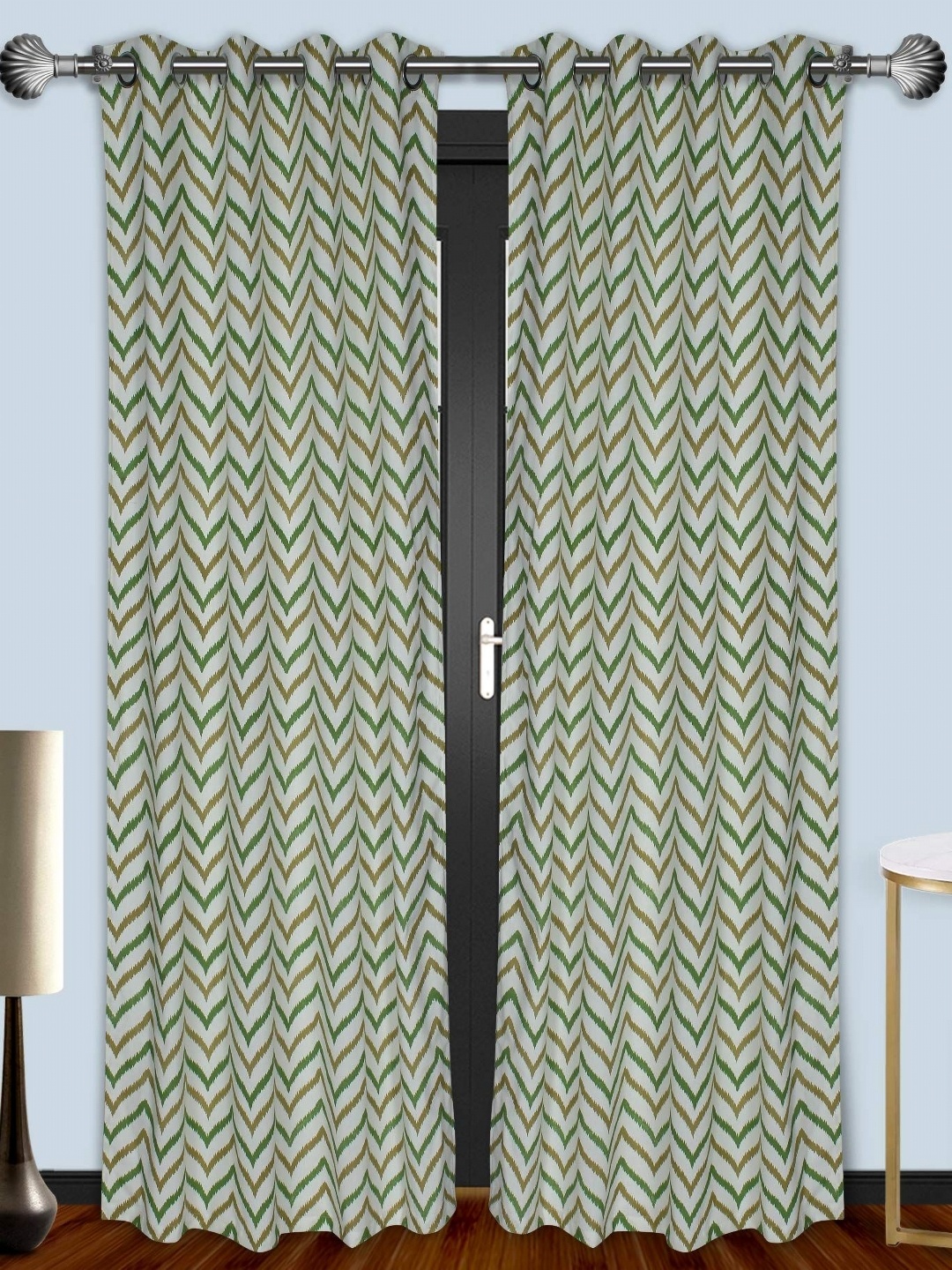 

Dekor World Multicoloured Set of 2 Long Door Curtain, Multi