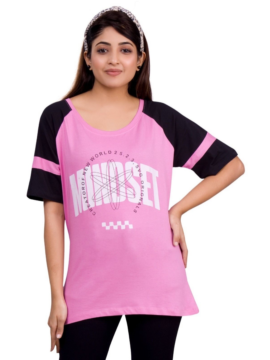

BAESD Women Printed T-shirt, Pink