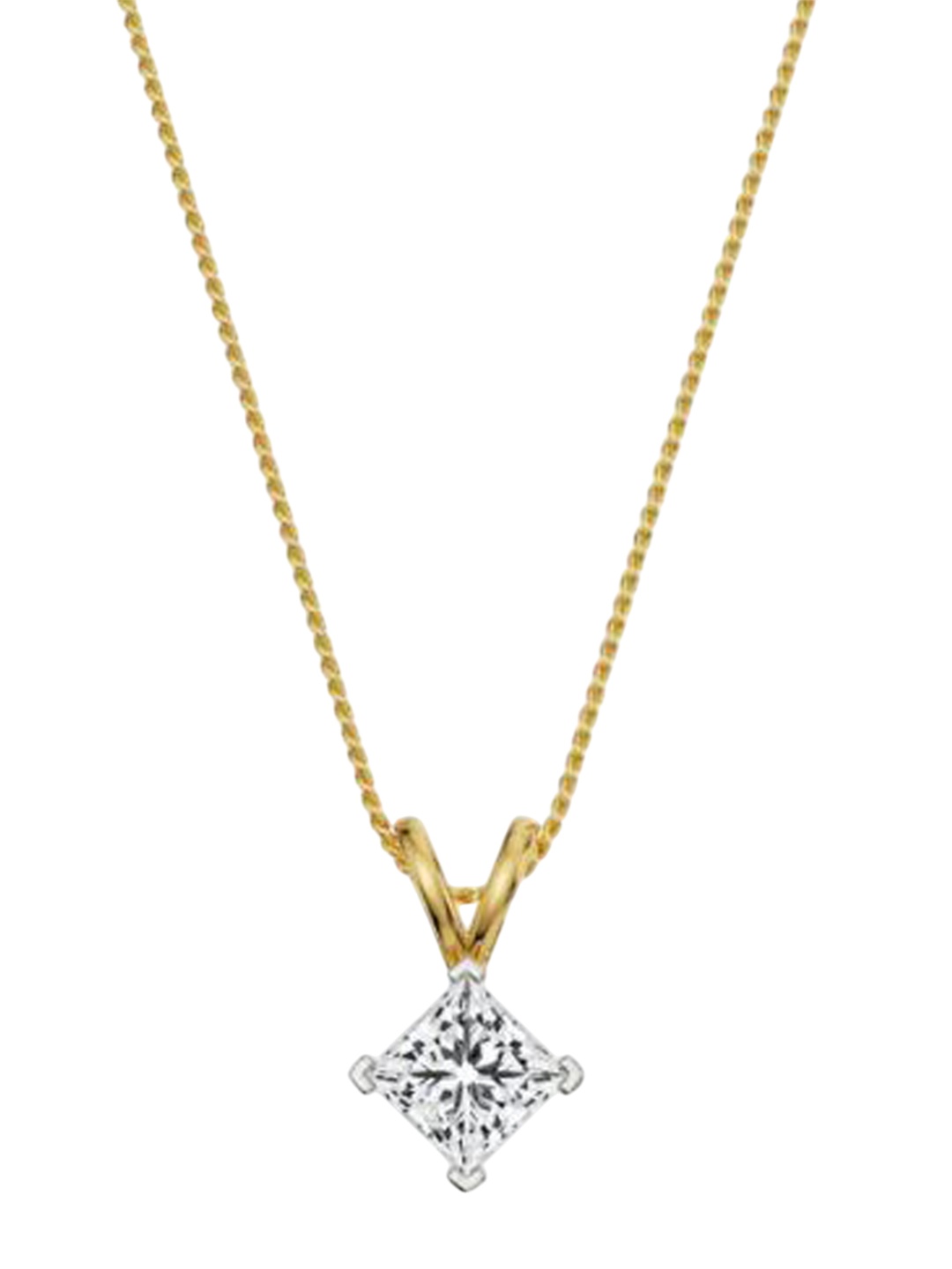 

Emori 0.5 CT Princess Lab Grown Diamond Pendant, Yellow