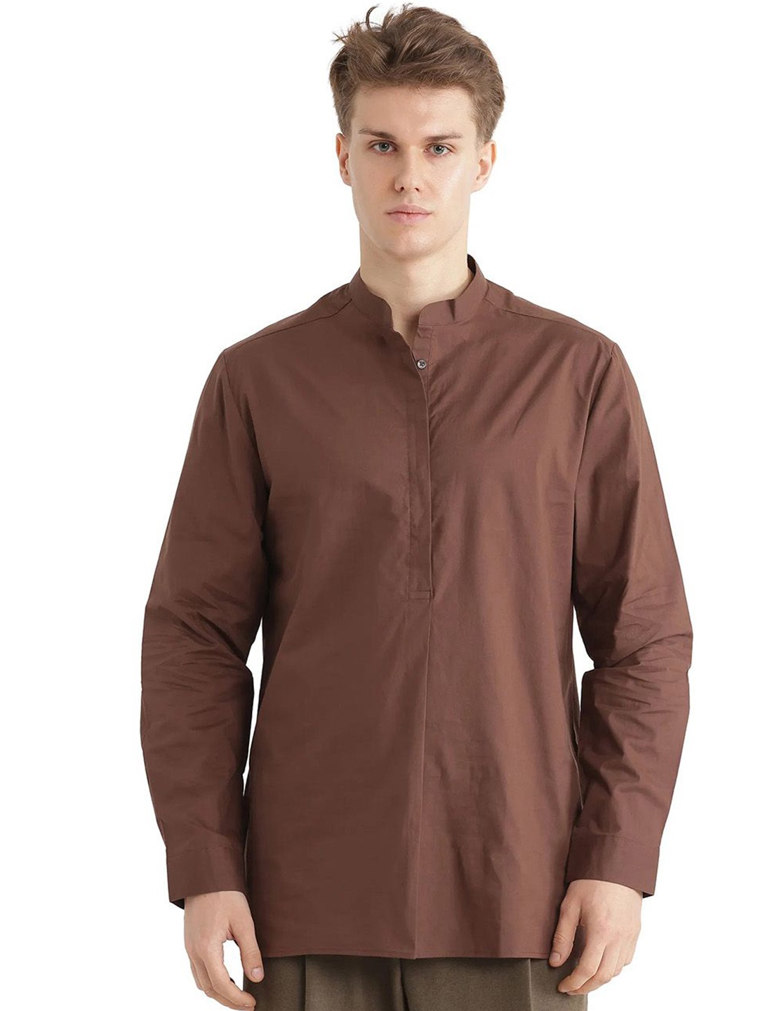 

RARE RABBIT Men Comfort Opaque Casual Shirt, Brown