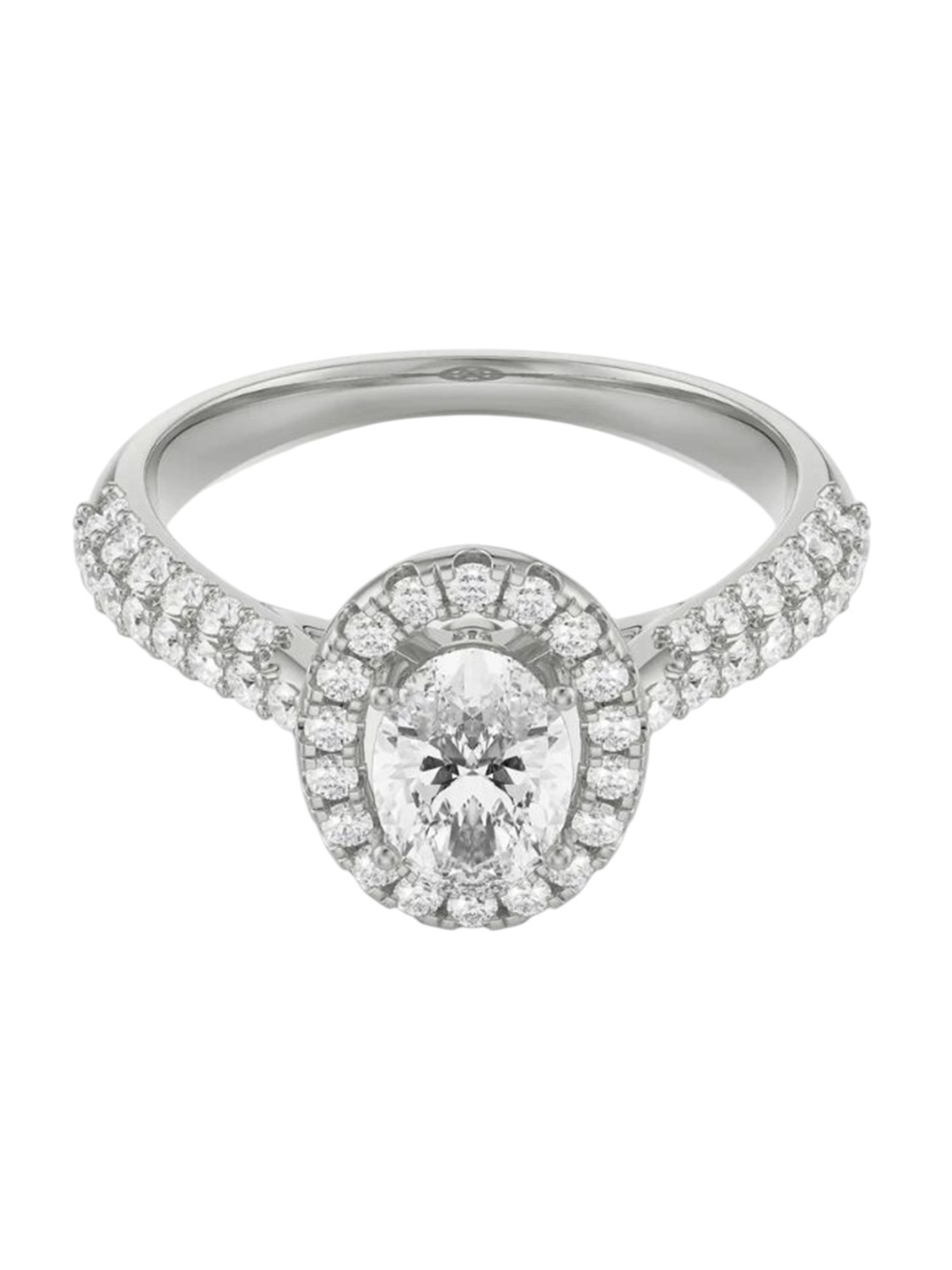 

Emori Jessy Oval Halo Ring, Silver
