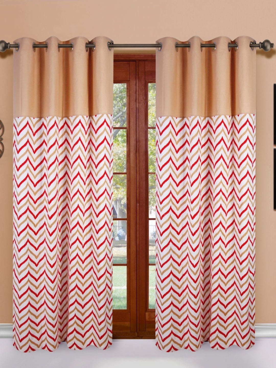 

Dekor World Multicoloured Set of 2 Door Curtain, Multi