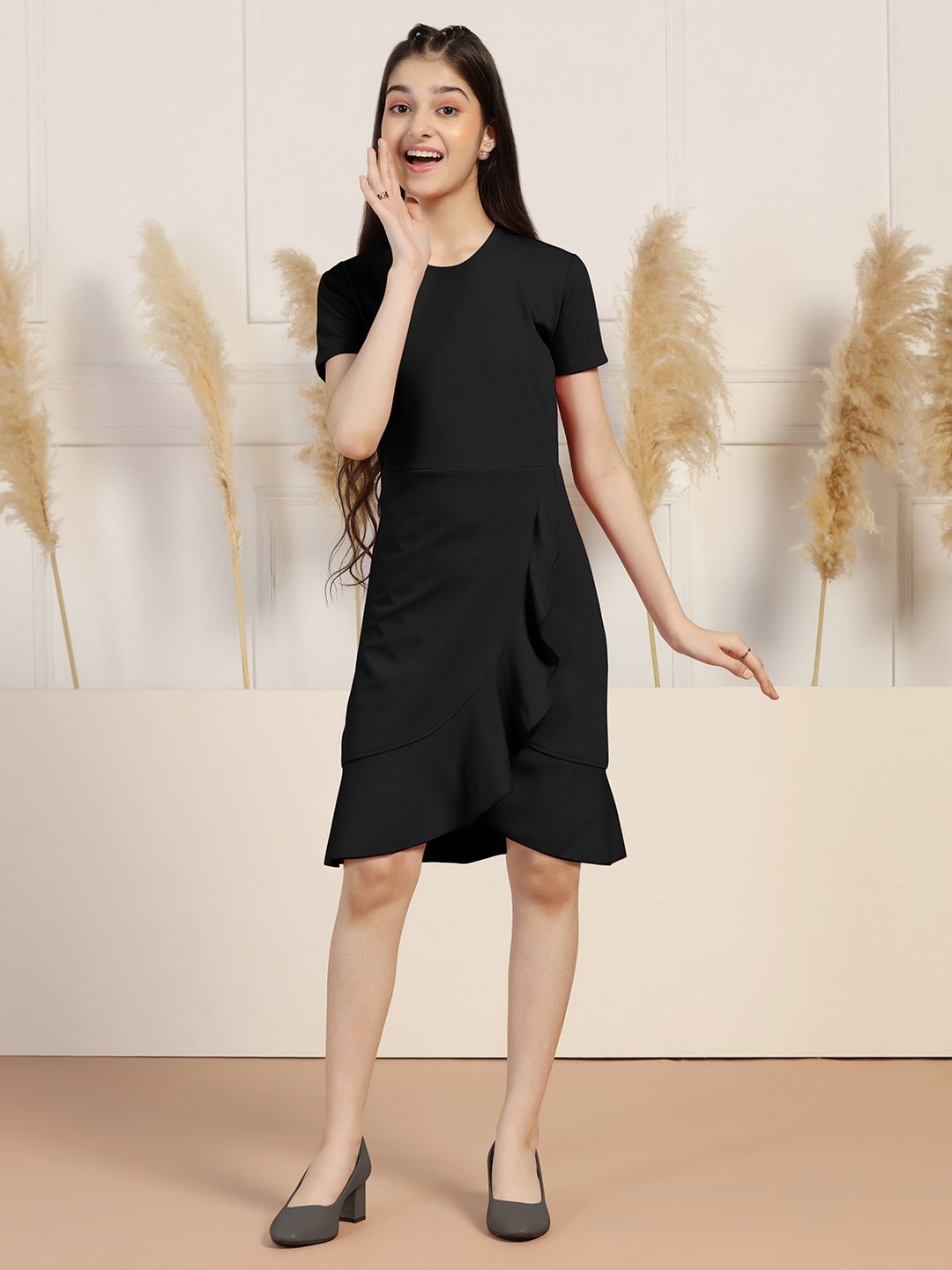 

YK A-Line Dress, Black