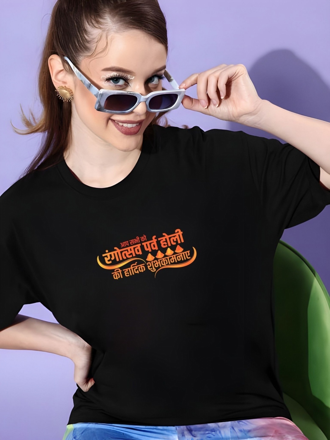 

TRENDSATTIRE Women T-shirt, Black
