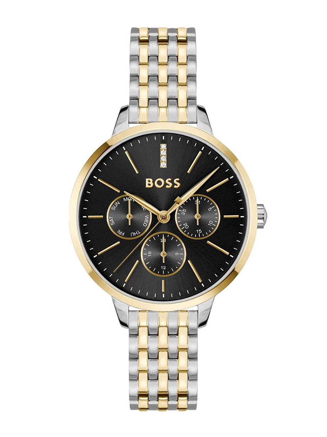 

BOSS Women Dial & Stainless Steel Bracelet Style Straps Analogue Watch 1502783, Black