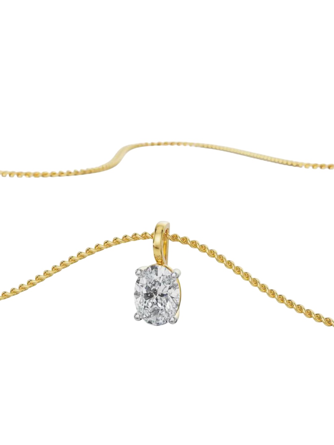 

Emori 0.5 CT Oval Lab Grown Diamond Pendant, Yellow