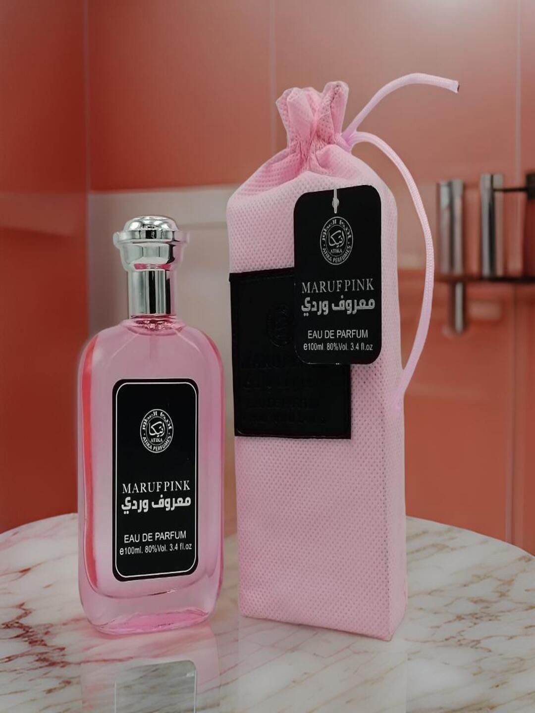 

ATIKA Maruf Pink Eau De Parfum - 100 ml, Transparent