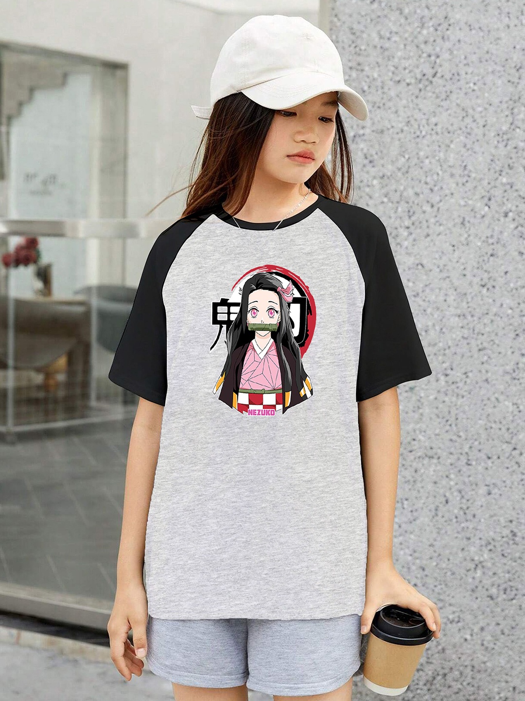

MODARUE Girls Printed T-shirt, Grey