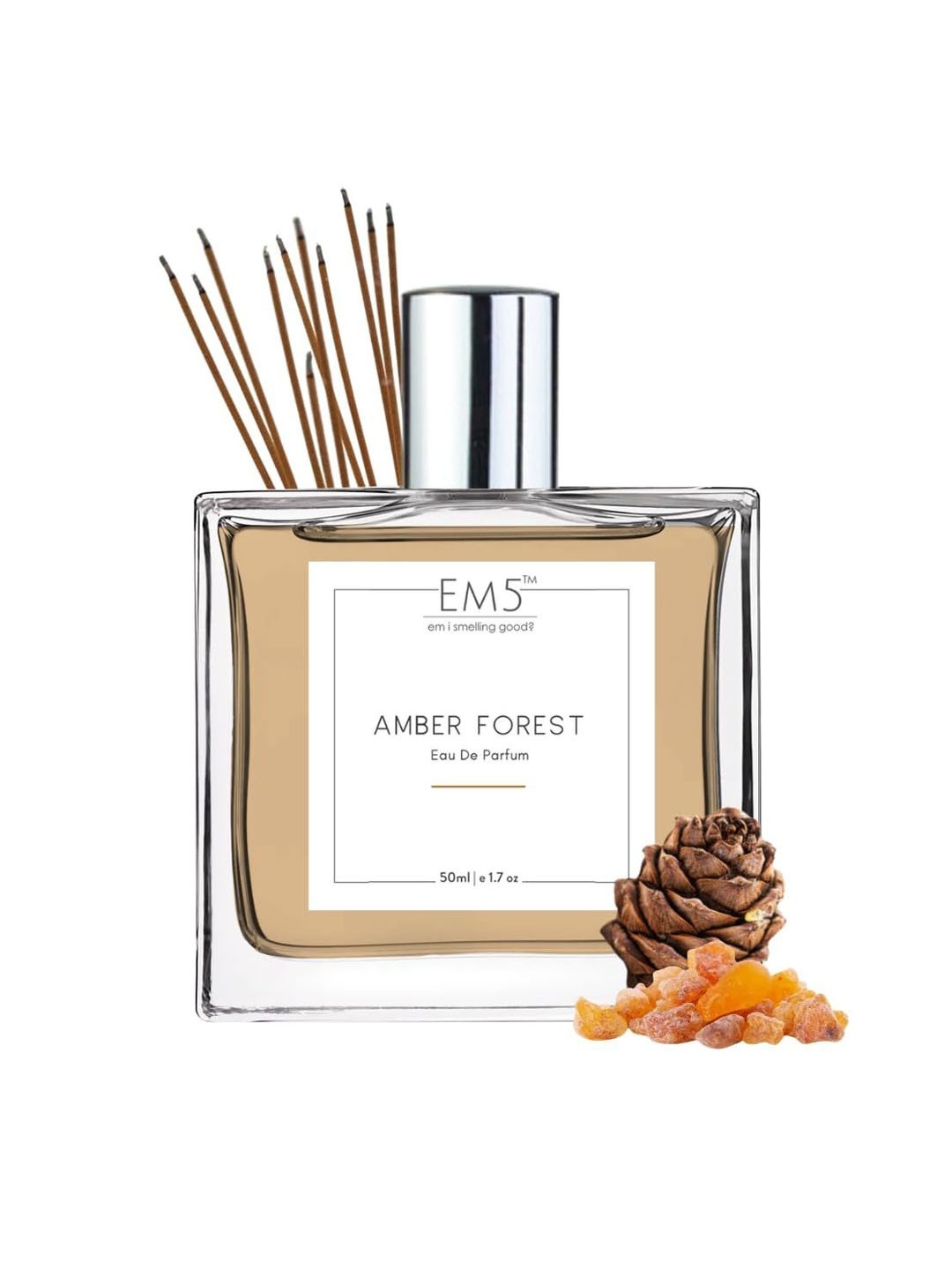 

EM5 Amber Forest Long Lasting Eau De Parfum - 50 ml, Transparent