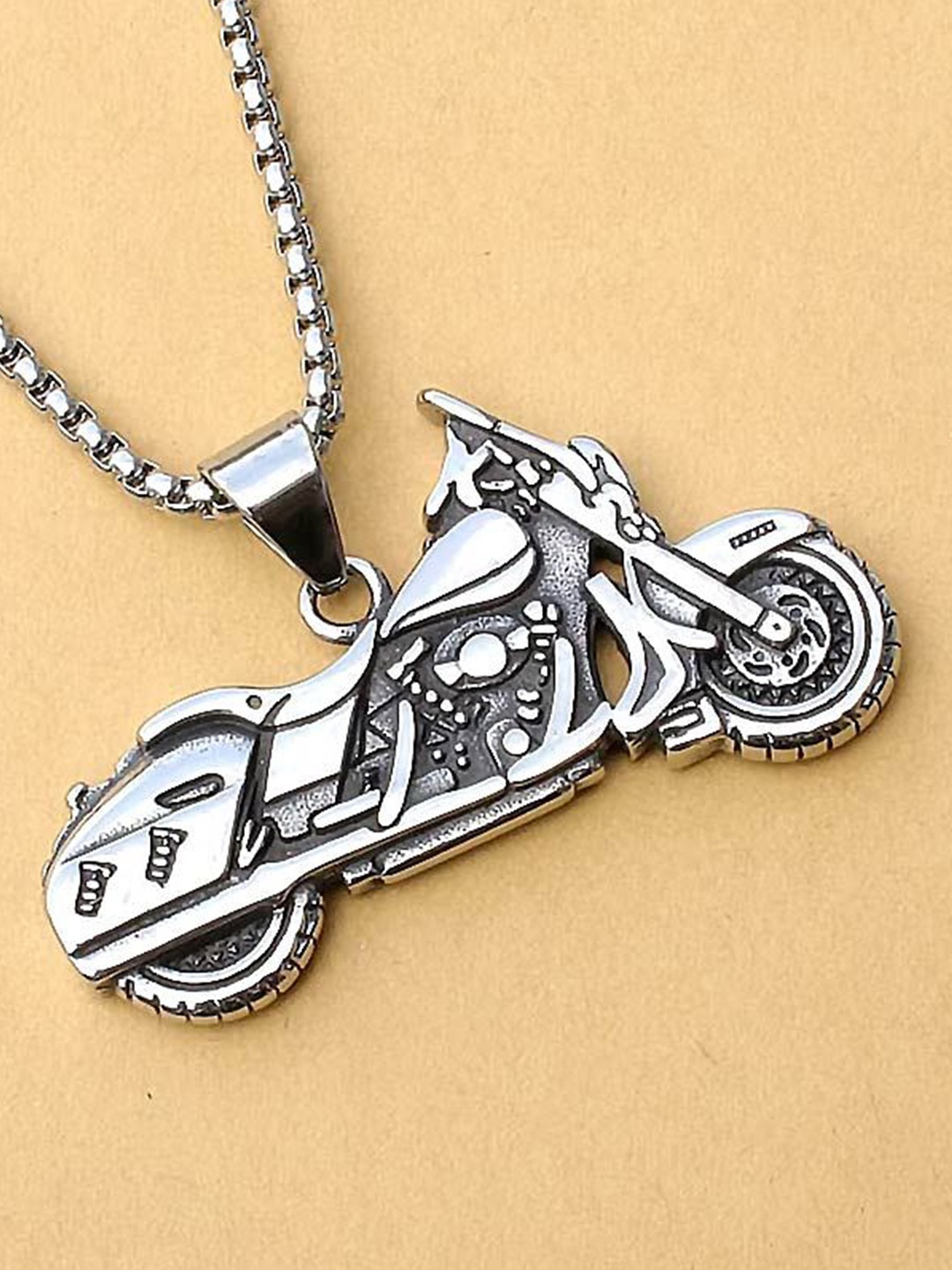 

DKane Designs Silver-Plated Stainless Steel Pendant With Chain