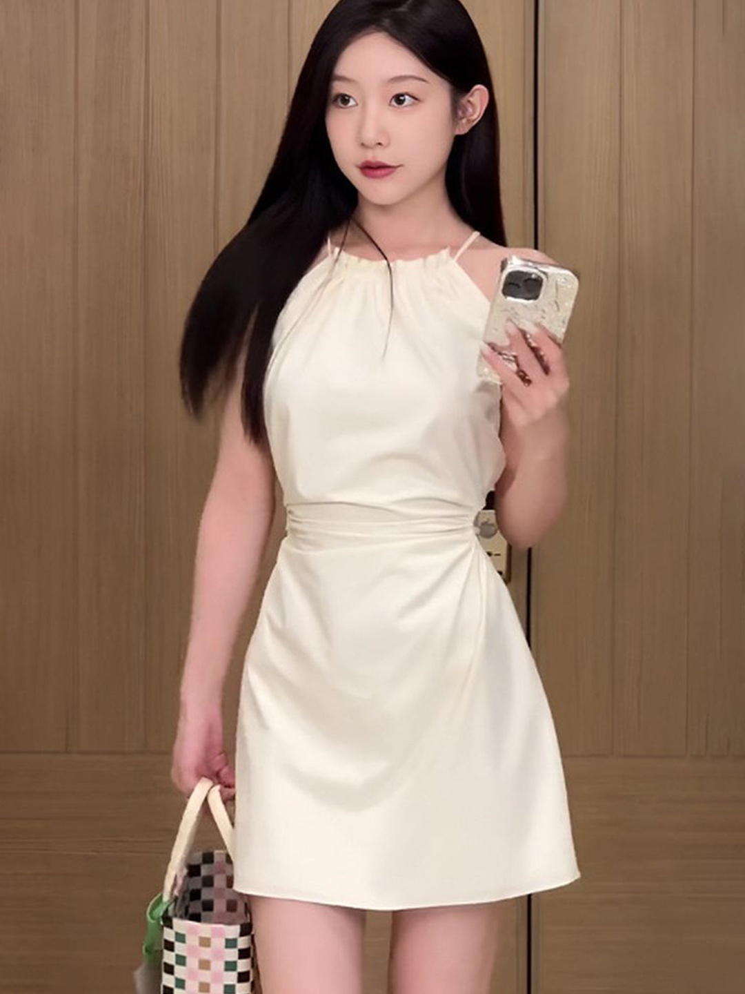 

LULU & SKY Fit & Flare Dress, Beige