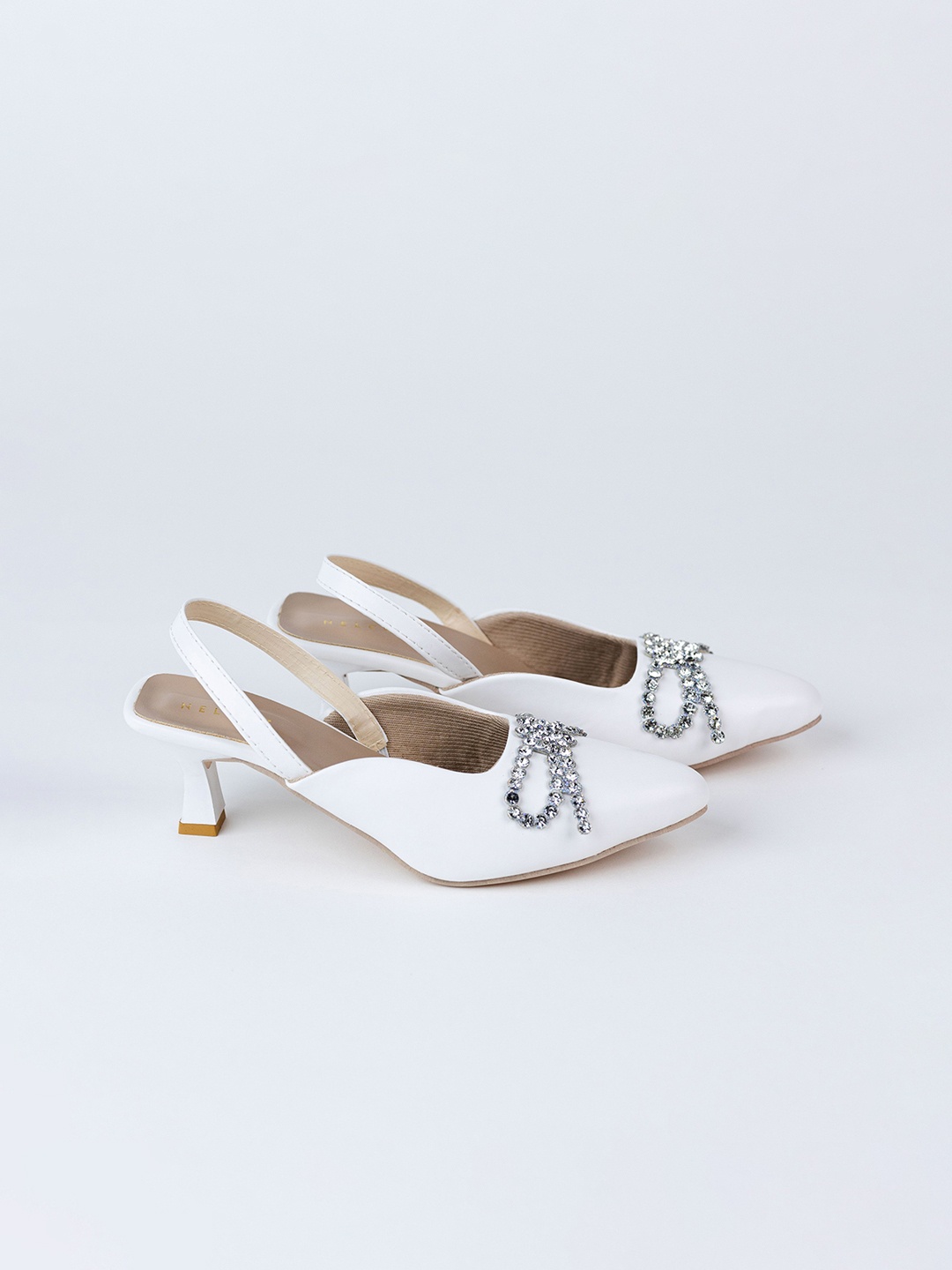 

NELCOZ PU Block Mules, White