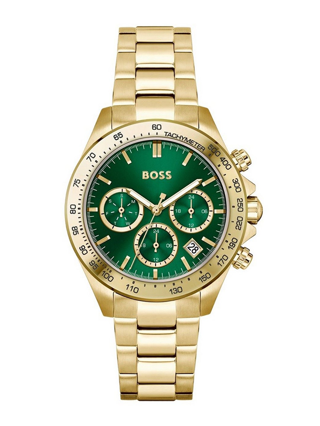 

BOSS Women Dial & Stainless Steel Bracelet Style Straps Analogue Watch 1502750, Green