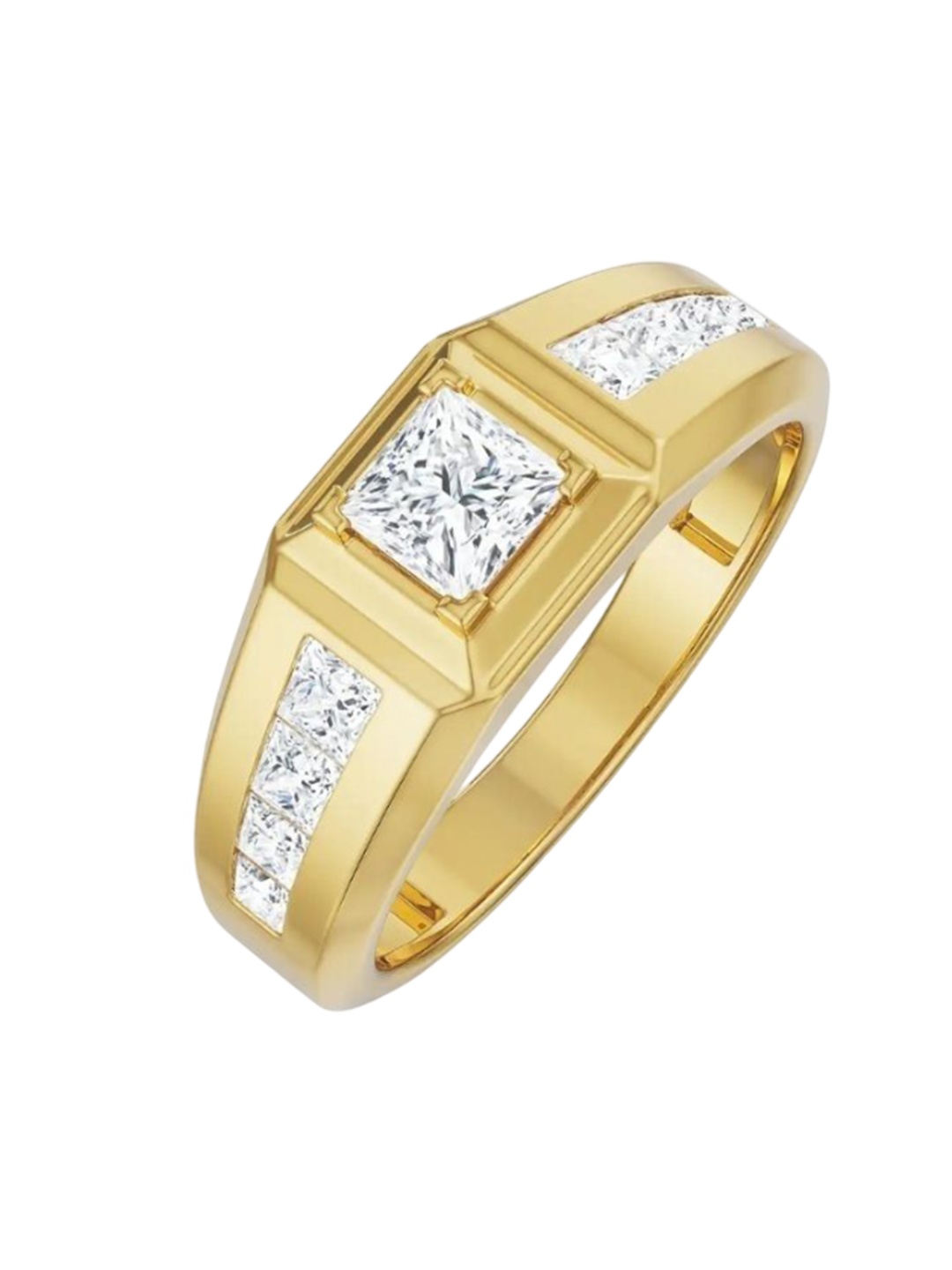 

Emori Square Cut Timeless Men's Ring, Gold