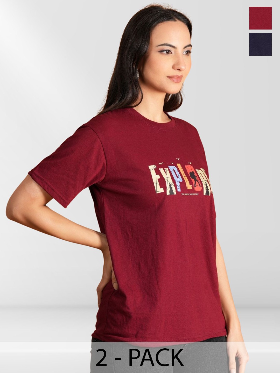 

Belfry Women Typography 2 Printed Applique T-shirt, Multi