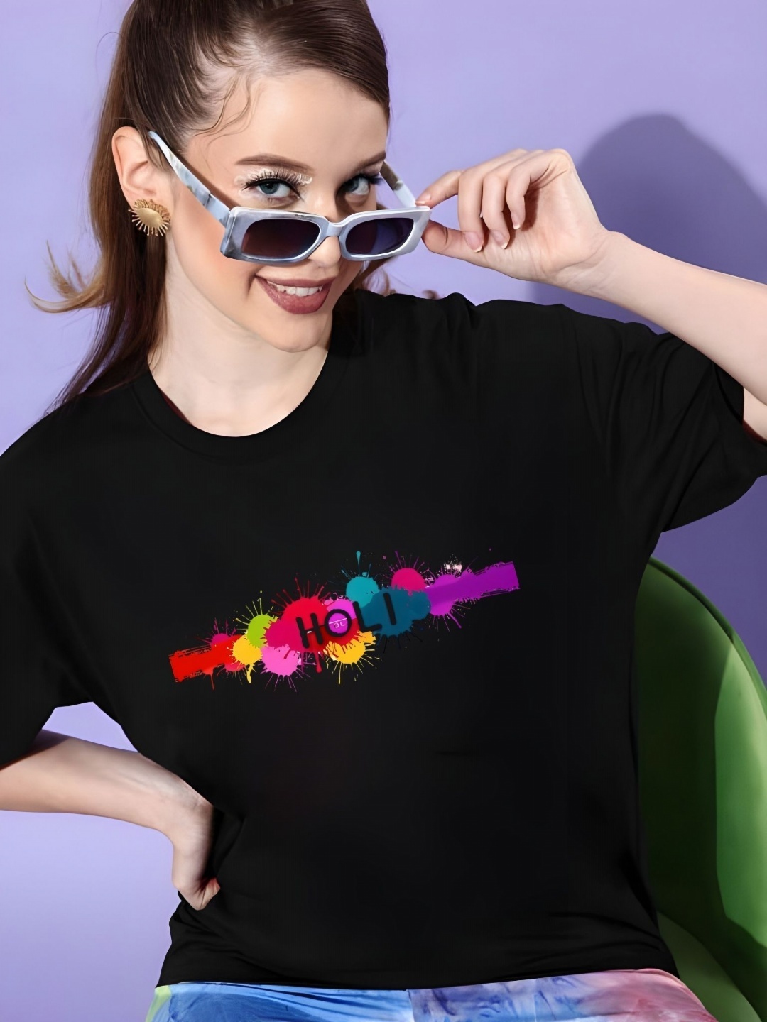 

TRENDSATTIRE Women T-shirt, Black