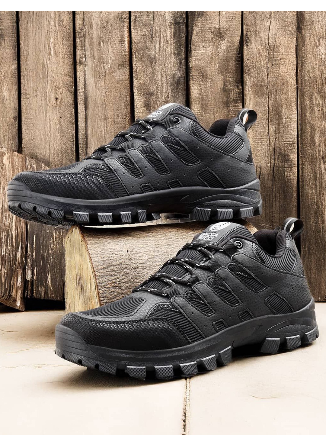 

bacca bucci EverTrek Men Outdoor Hiking Boots-All-Terrain Grip Onyx Black UK 6