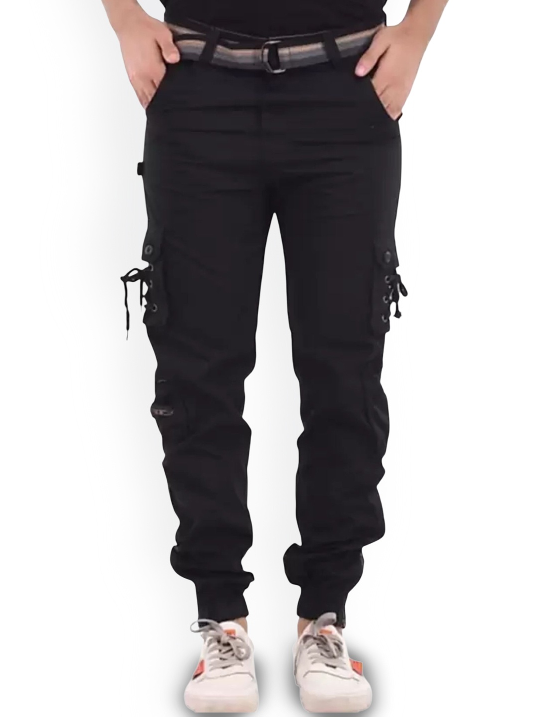 

COMFITS Men Classic Cargos Trousers, Black