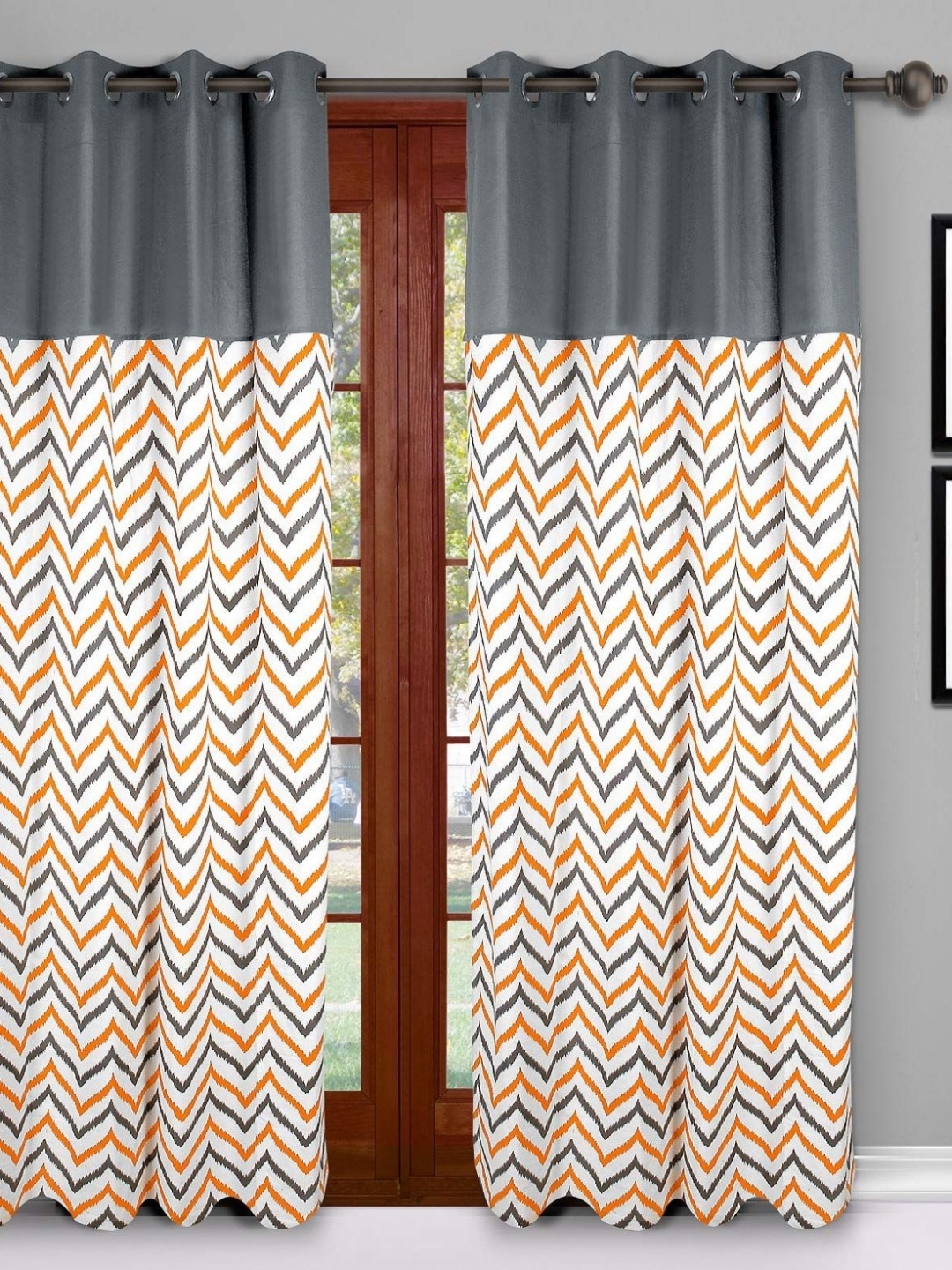 

Dekor World Multicoloured Set of 2 Long Door Curtain, Multi