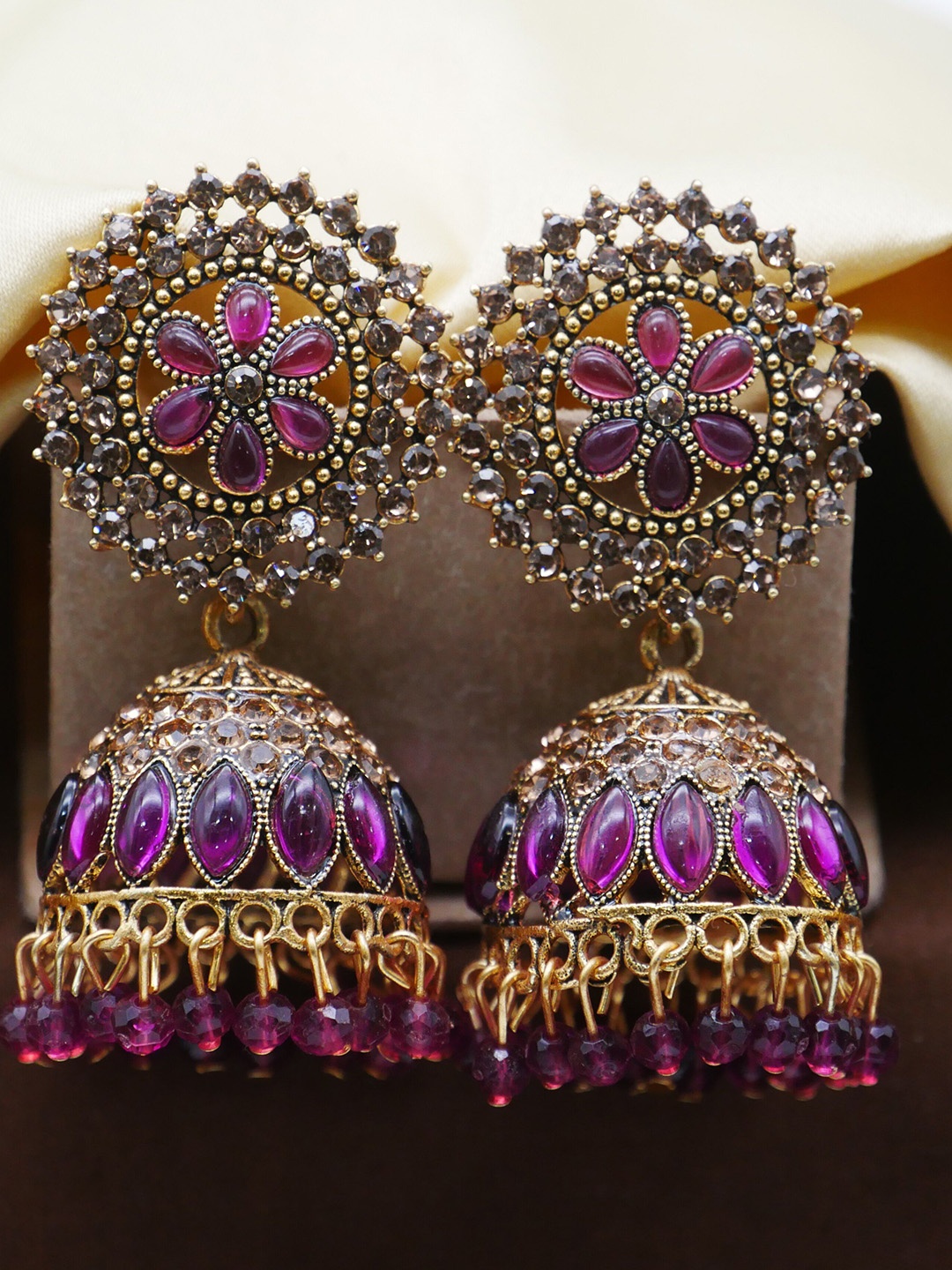

Anouk Contemporary Jhumkas Earrings, Purple