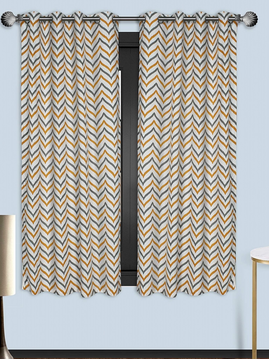 

Dekor World Multicoloured Set of 2 Window Curtain, Multi