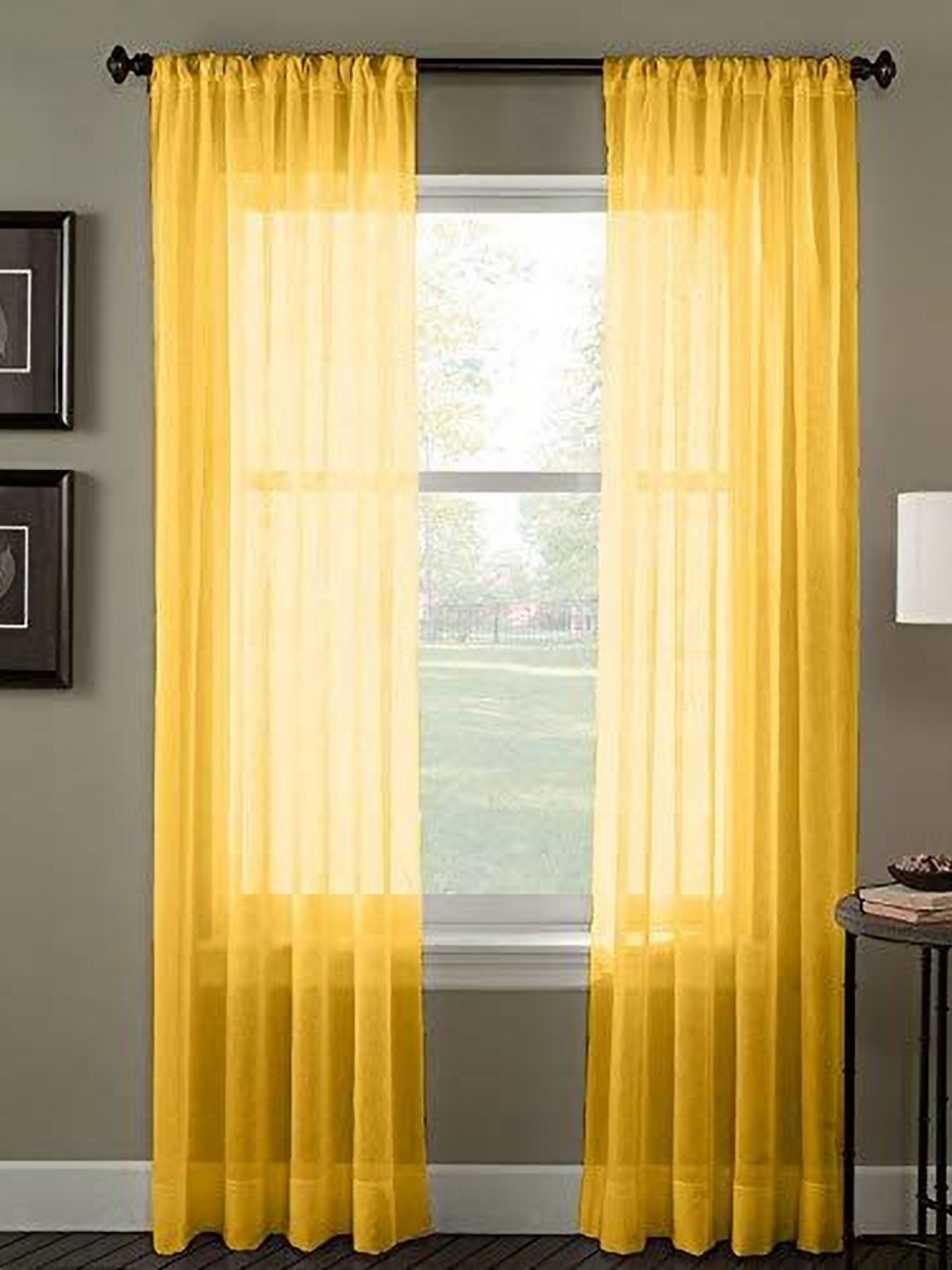 

Dekor World Multicoloured Set of 2 Sheer Window Curtain, Multi