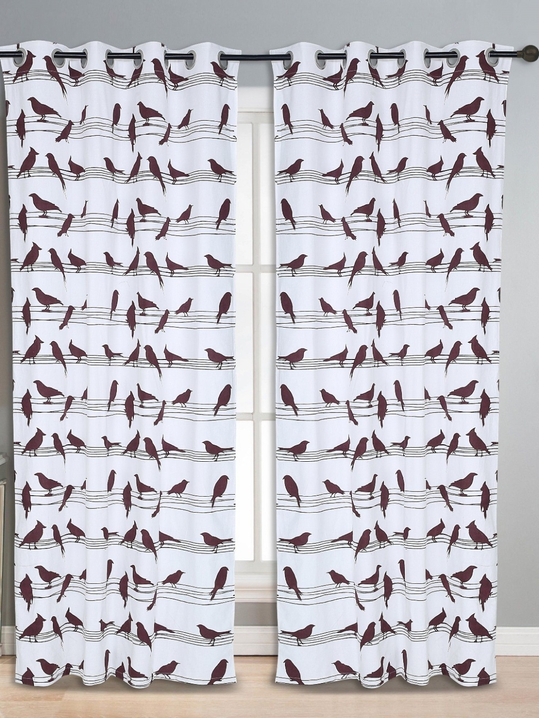 

Dekor World Brown Set of 2 Long Door Curtain