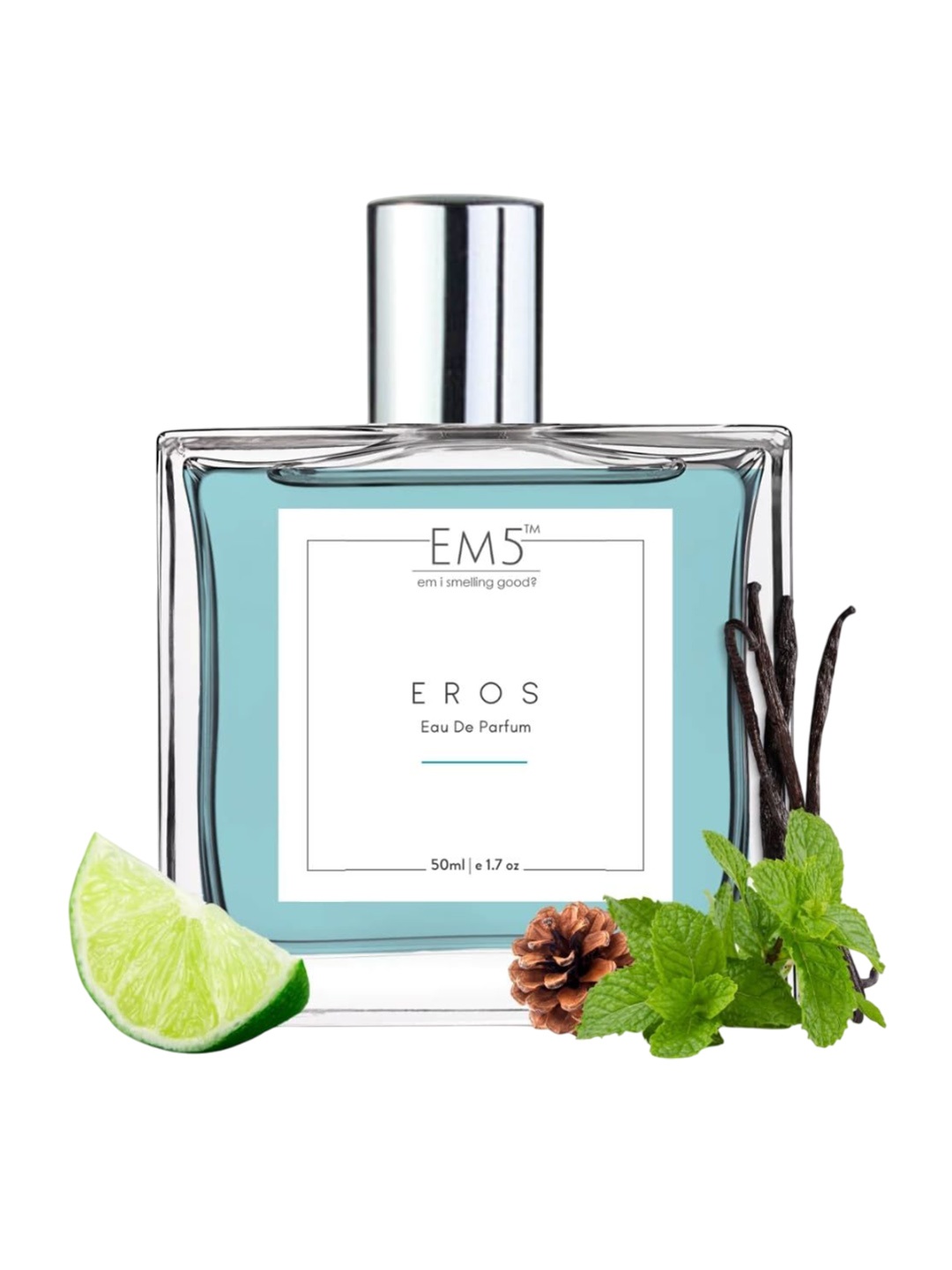 

EM5 Eros Long Lasting Eau De Parfum- 50 ml, Blue