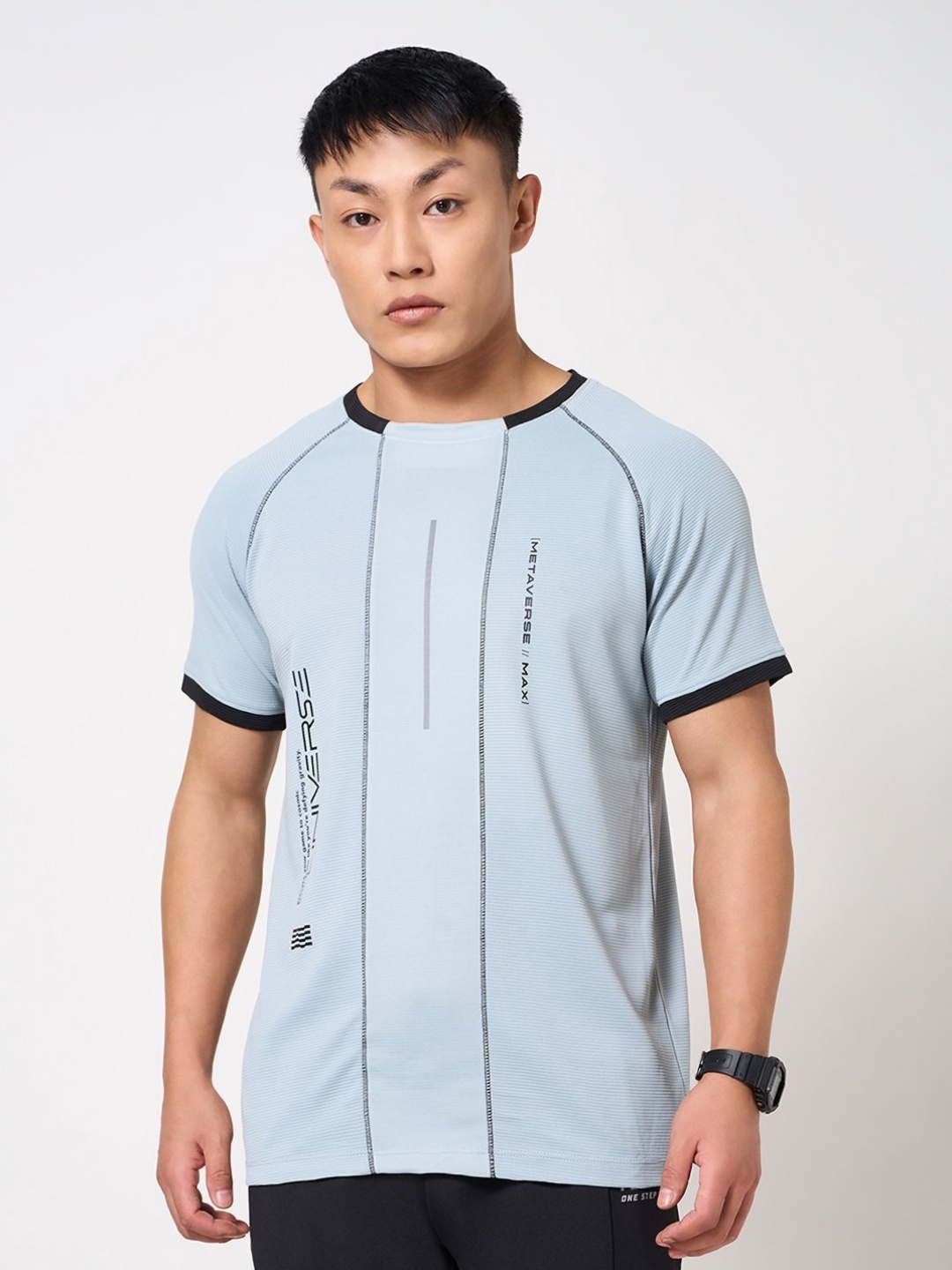 

Ajile by Pantaloons Men Pockets Slim Fit T-shirt, Blue