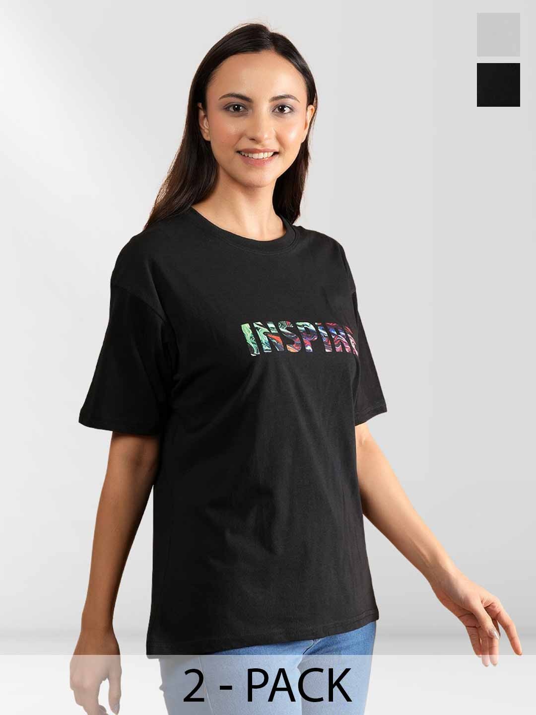 

Belfry Women Typography 2 Printed Applique T-shirt, Multi