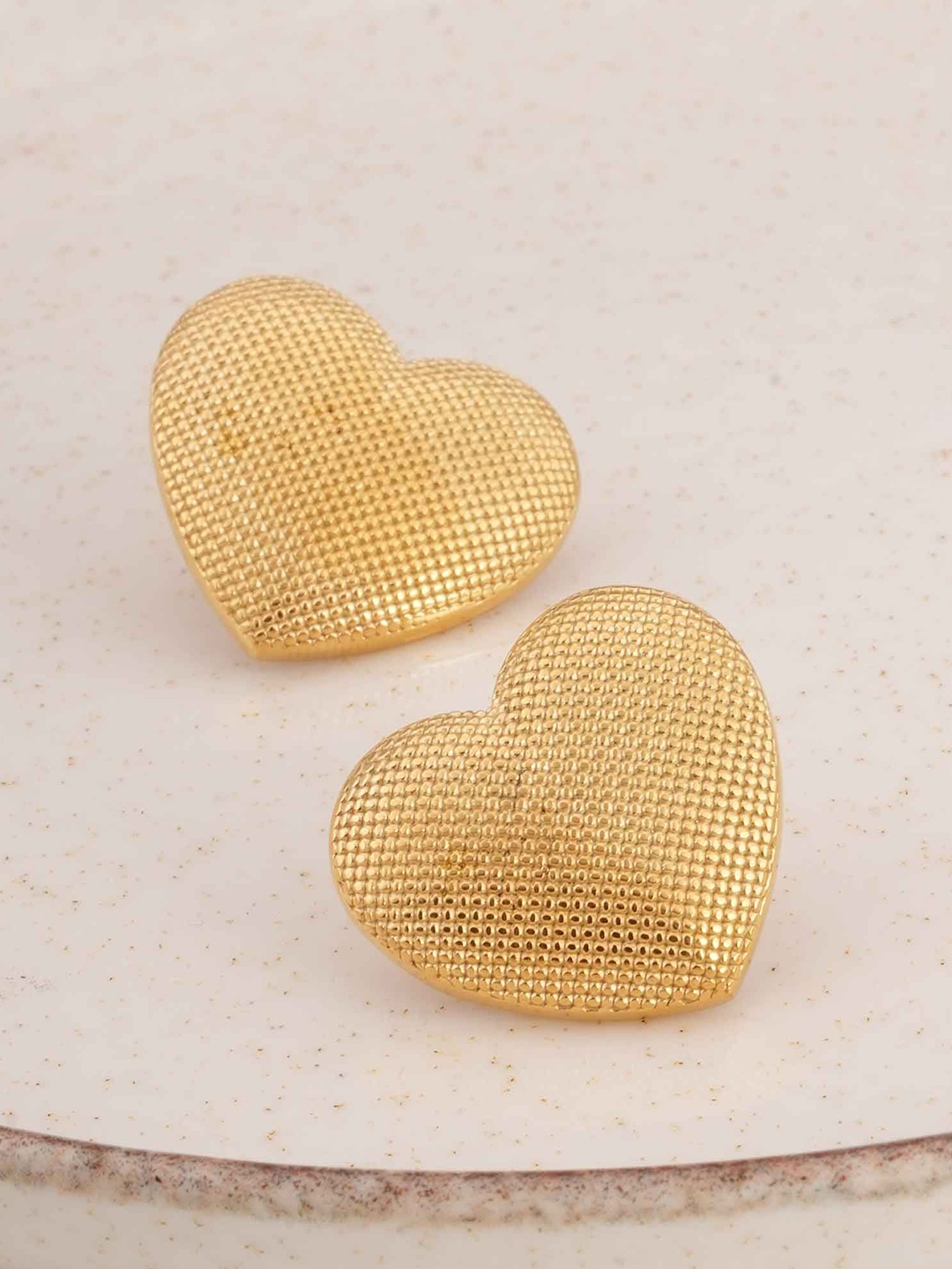 

PALMONAS Contemporary Studs Earrings, Gold