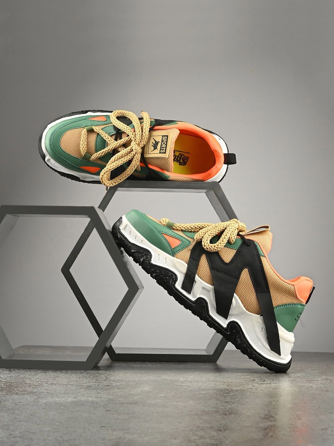

JK Port Men Colourblocked Fashion, Green