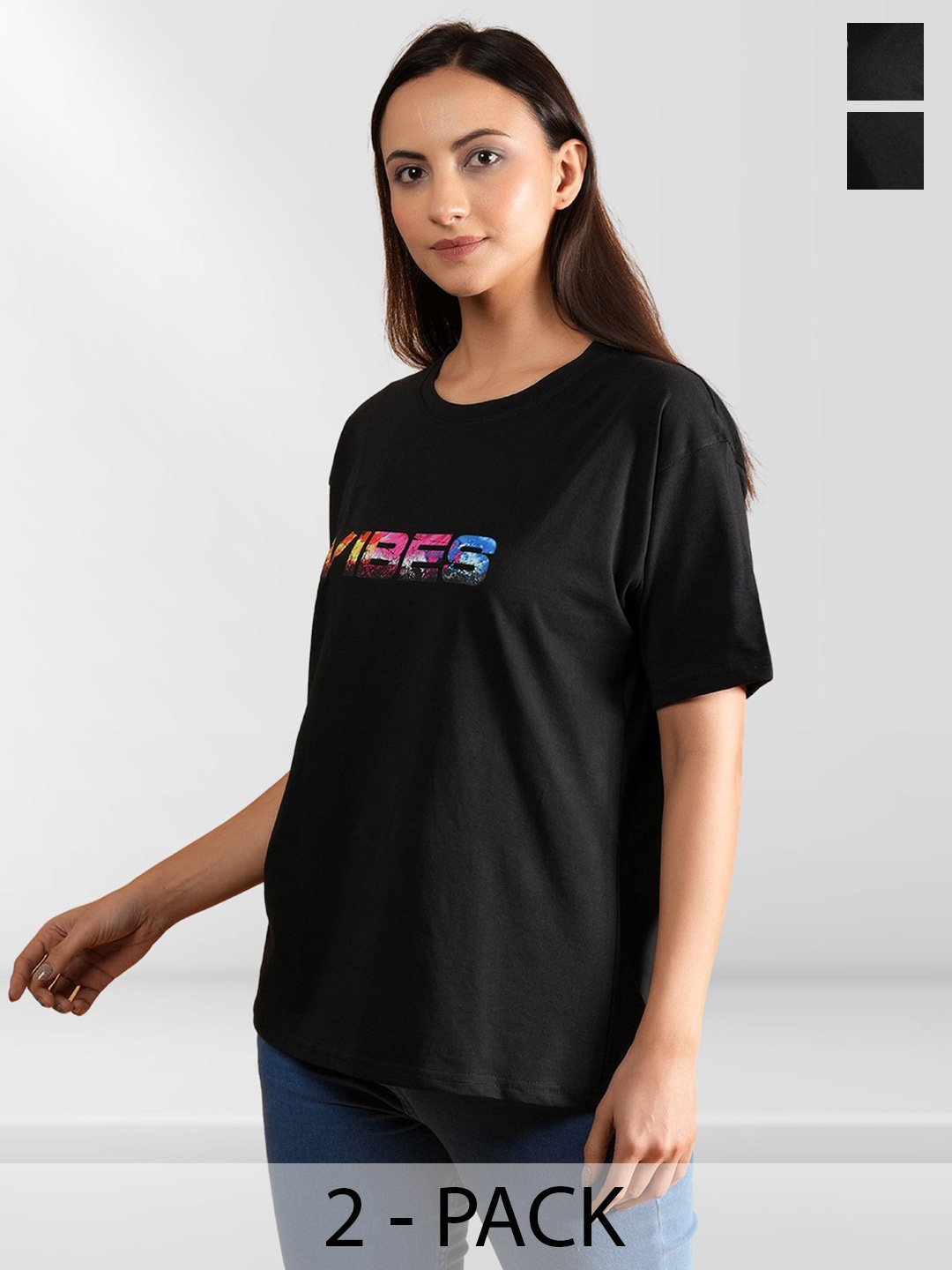 

Belfry Women Typography 2 Printed Applique T-shirt, Multi