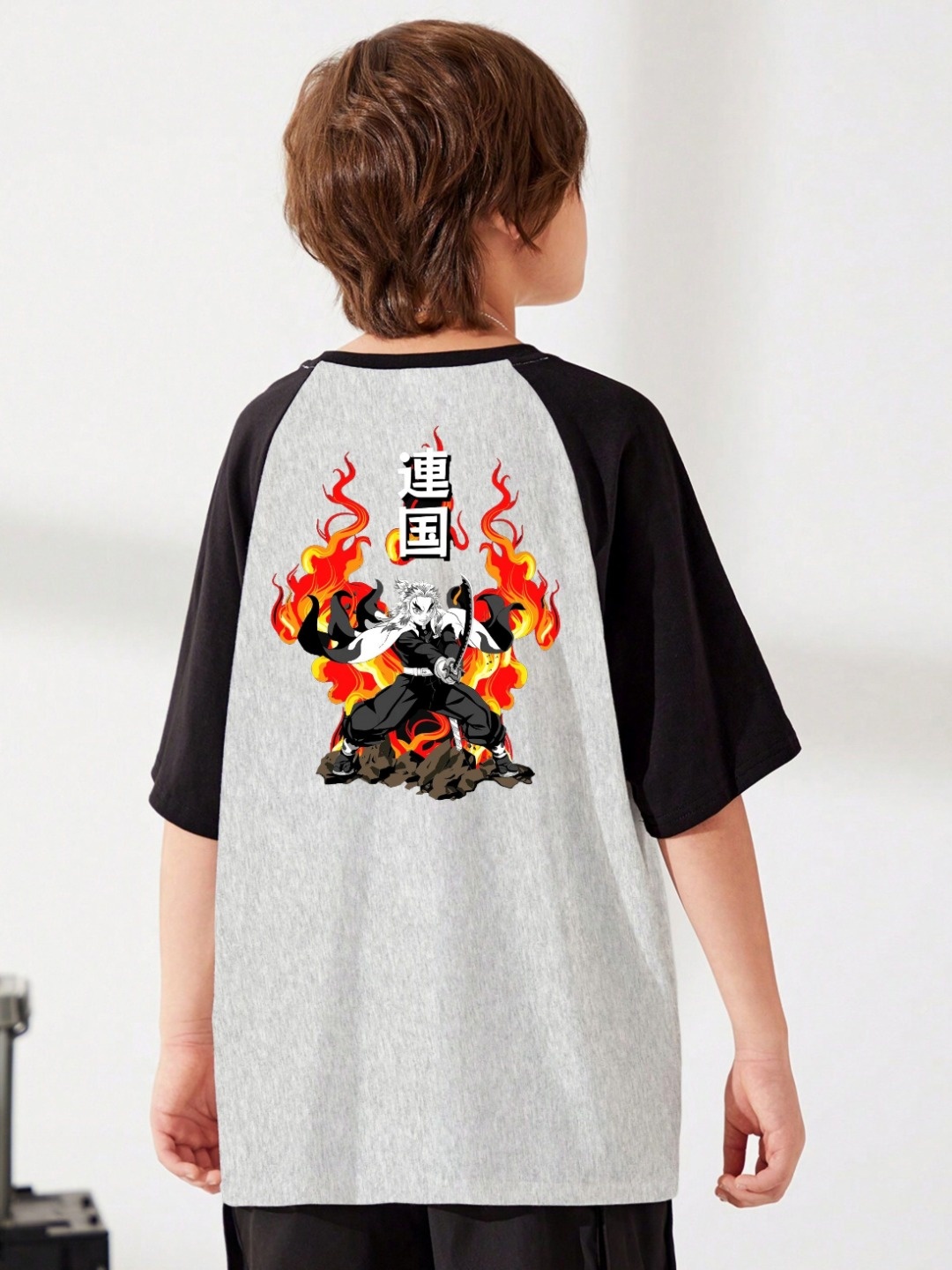 

LOCAVESTIR Boys Printed T-shirt, Grey
