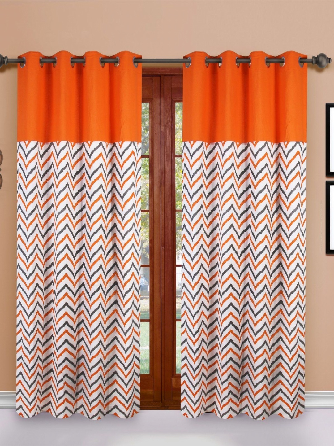 

Dekor World Multicoloured Set of 2 Long Door Curtain, Multi