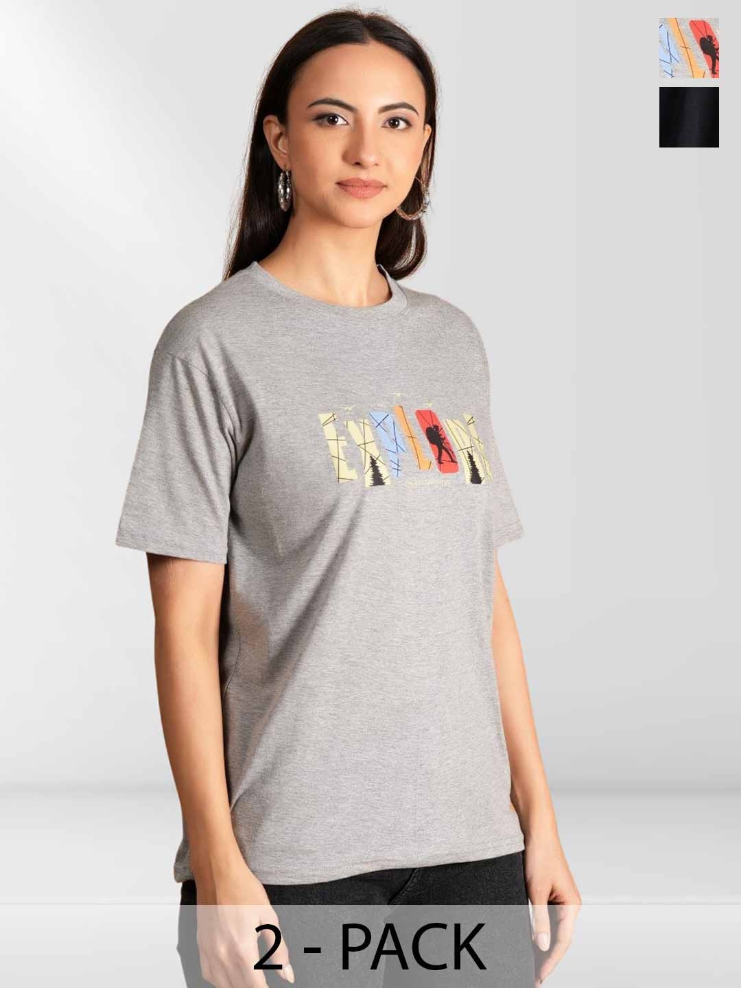 

Belfry Women Typography 2 Printed Applique T-shirt, Multi