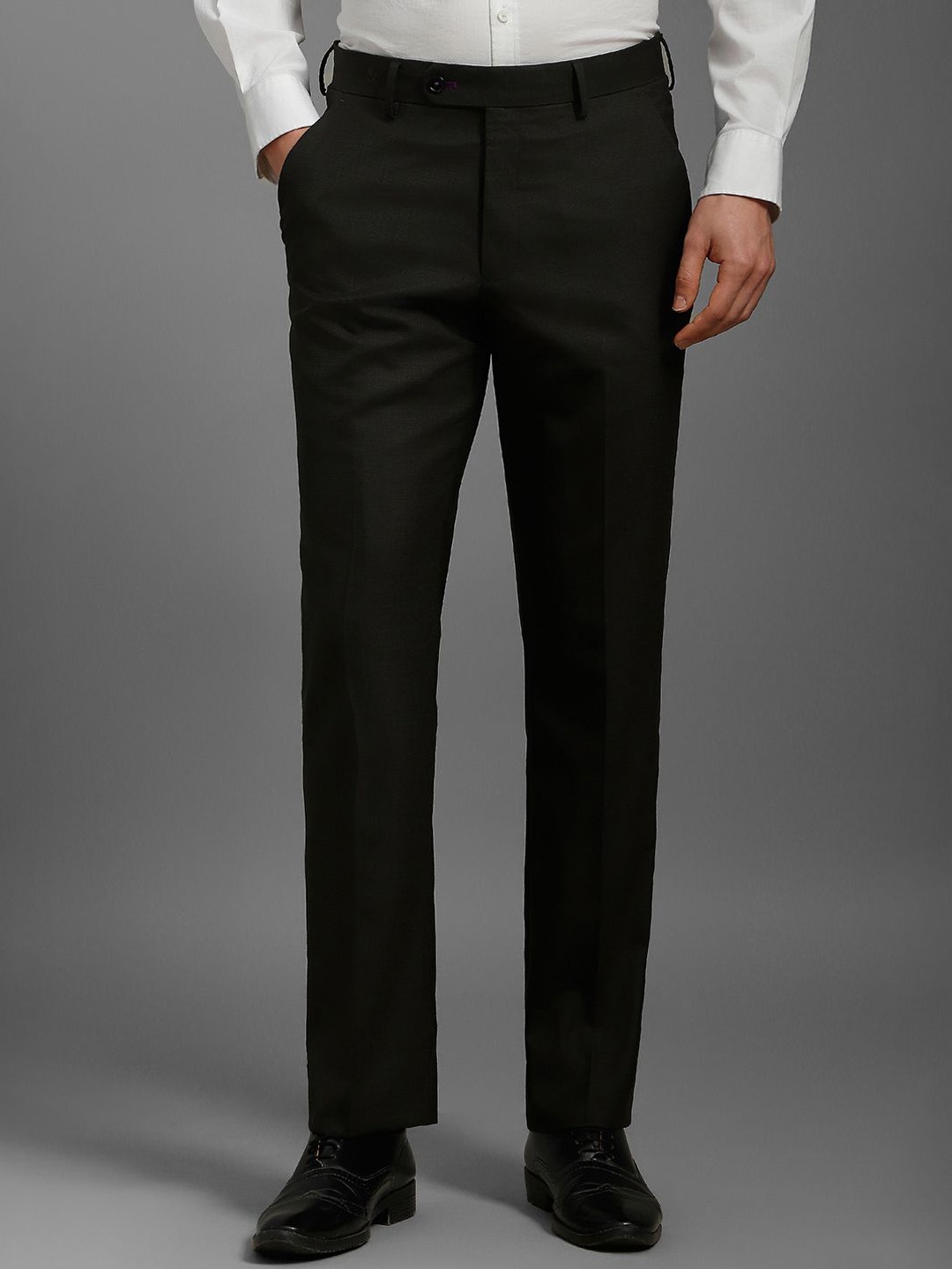 

Luxure by Louis Philippe Men Printed Slim Fit Trousers, Black