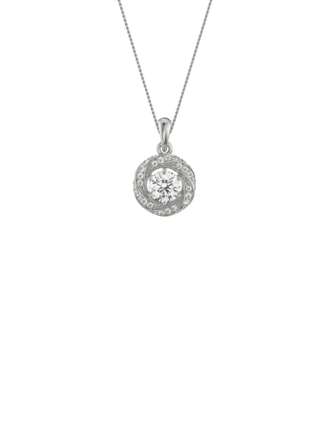 

Emori Swirl Diamond Pendant, Gold