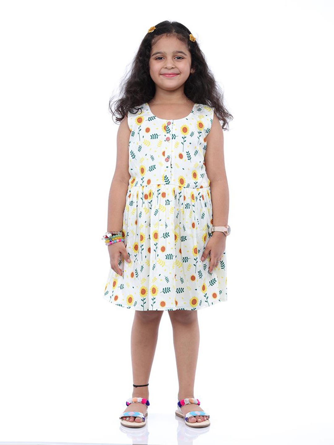 

BAESD Floral Print Formal Fit & Flare Dress, Yellow