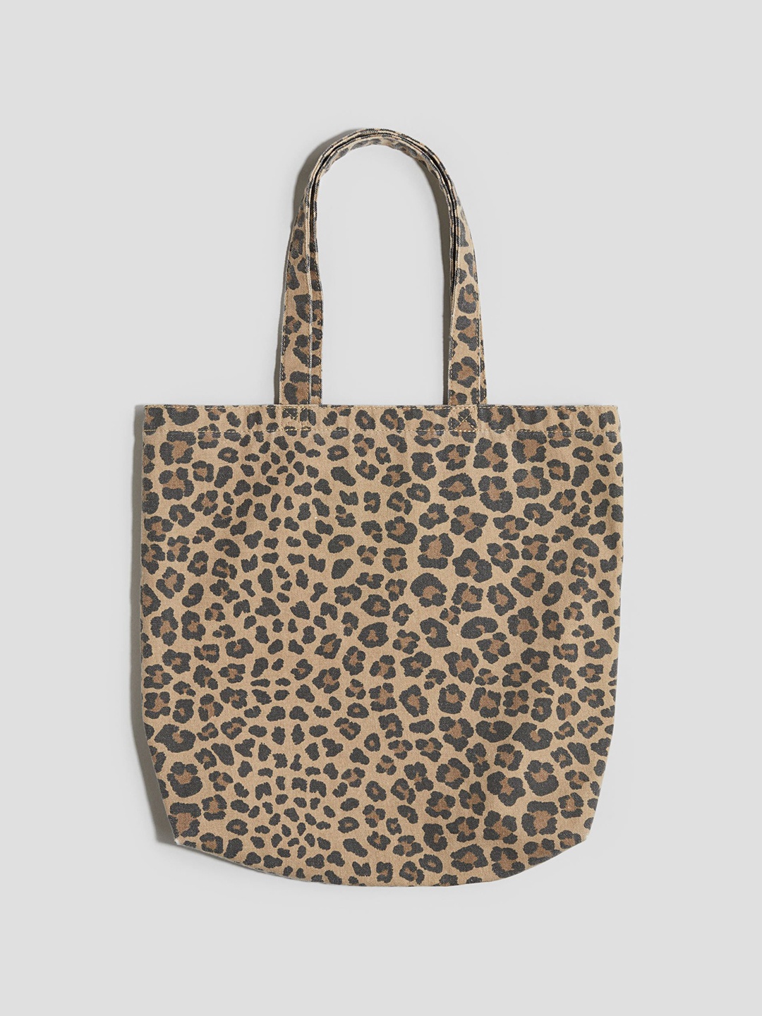 

H&M Printed Canvas Tote Bag, Beige