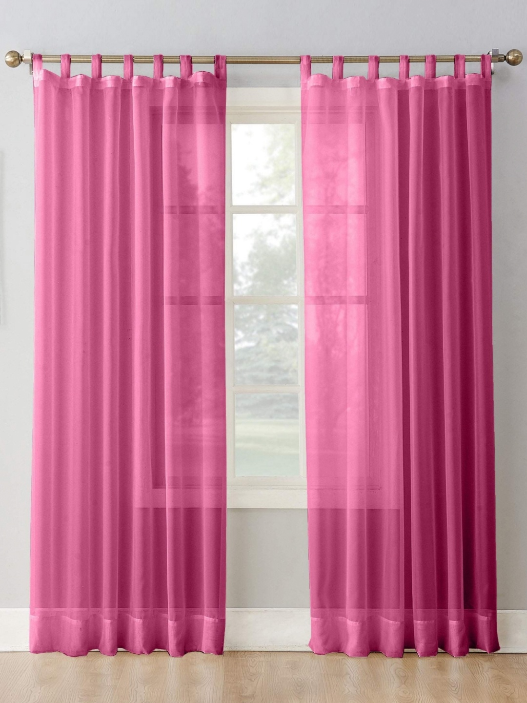

Dekor World Multicoloured Set of 2 Sheer Window Curtain, Multi