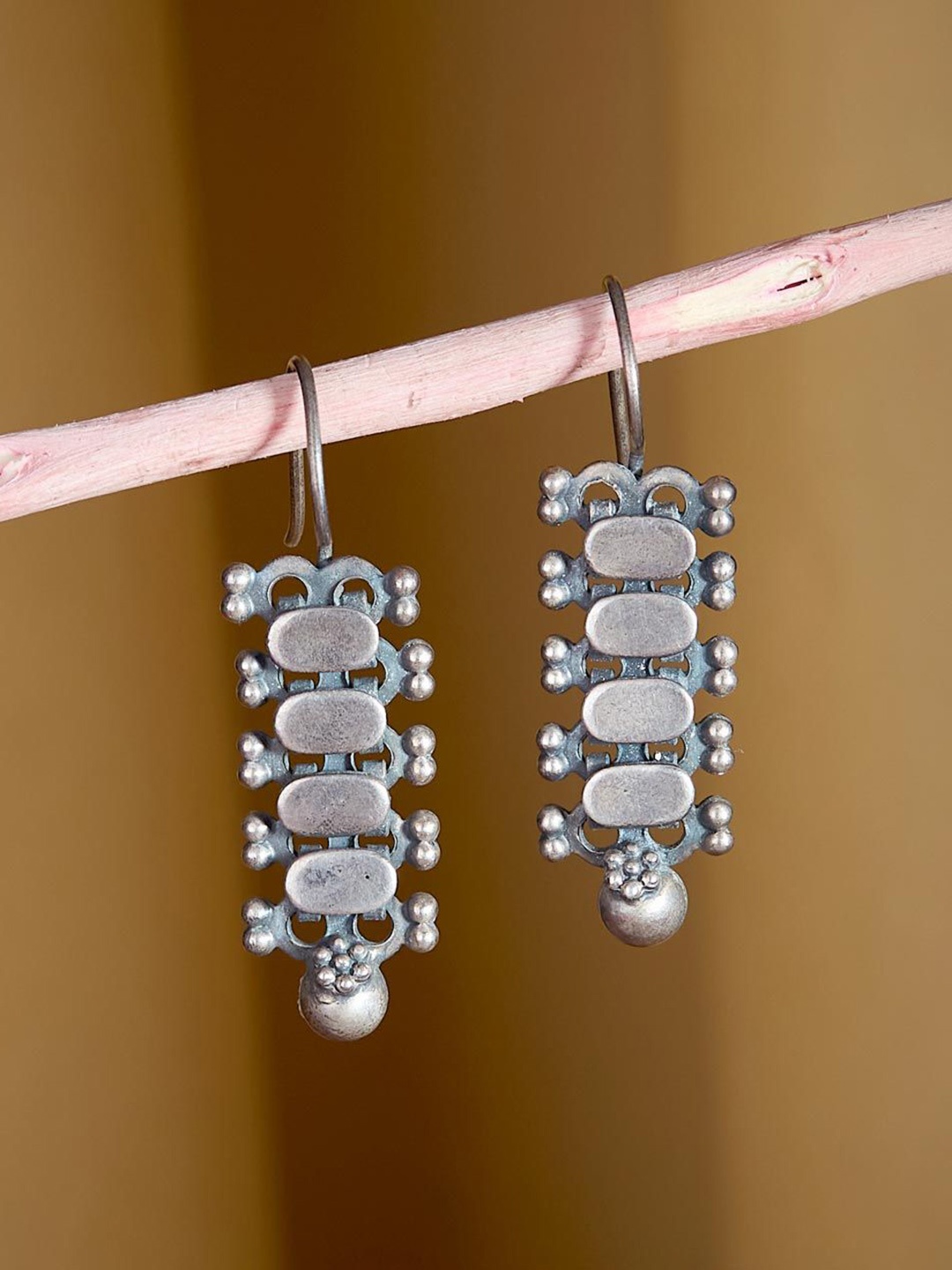 

Fabindia Contemporary Drop Earrings, Silver