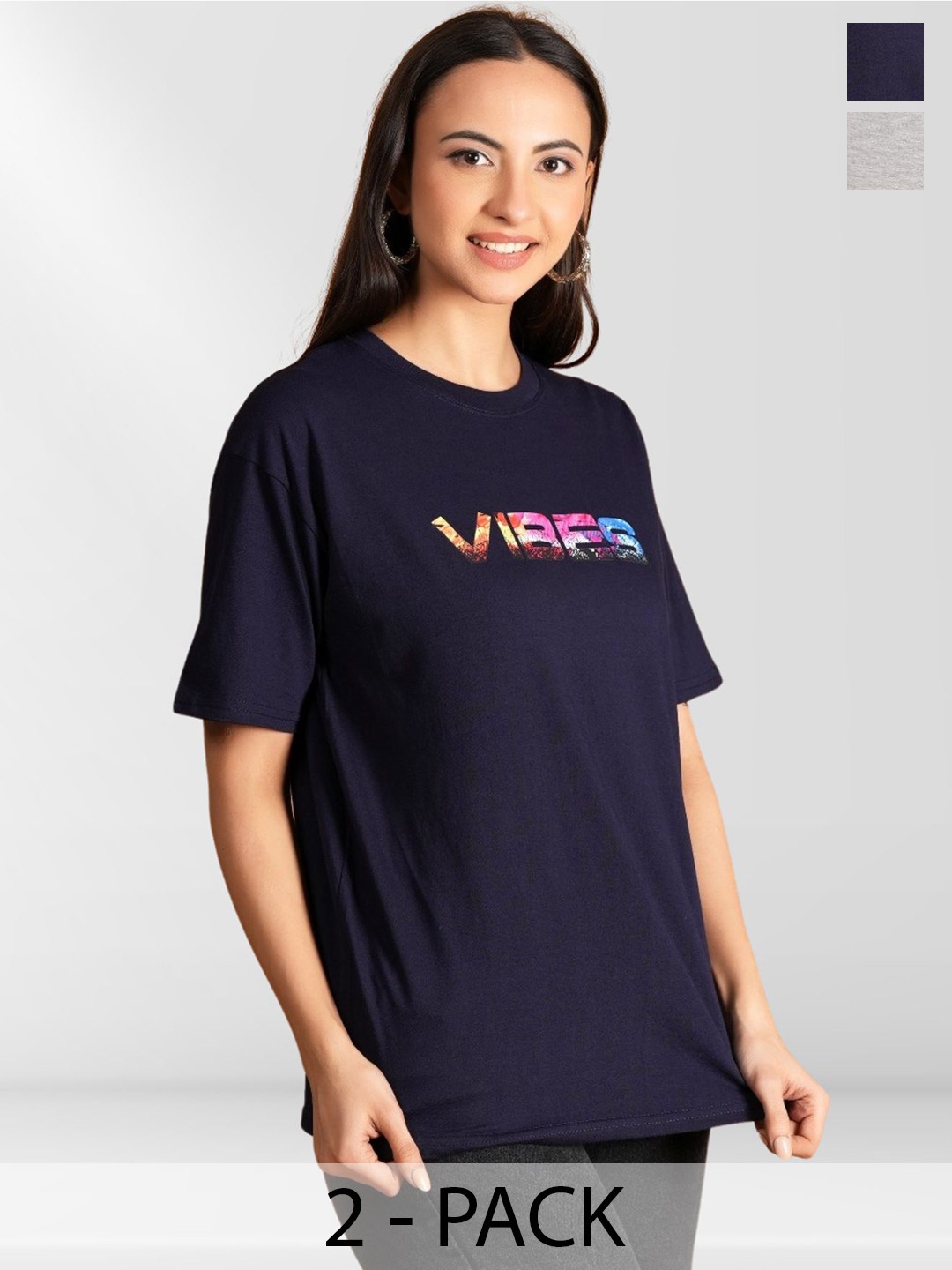 

Belfry Women Typography 2 Printed Applique T-shirt, Multi