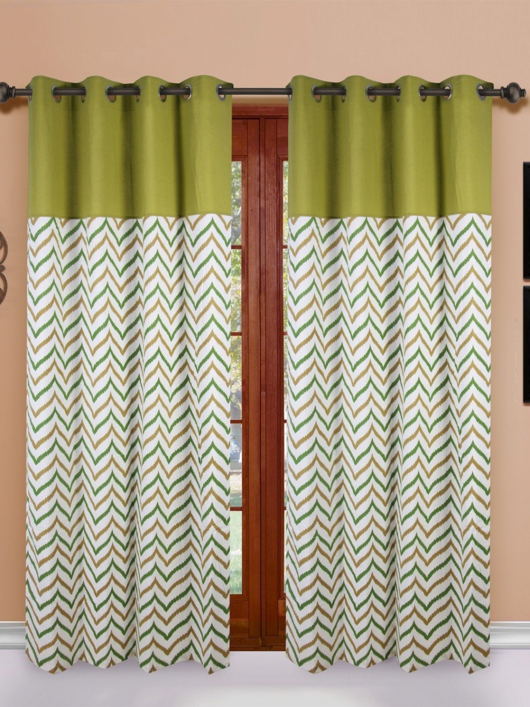 

Dekor World Multicoloured Set of 2 Long Door Curtain, Multi
