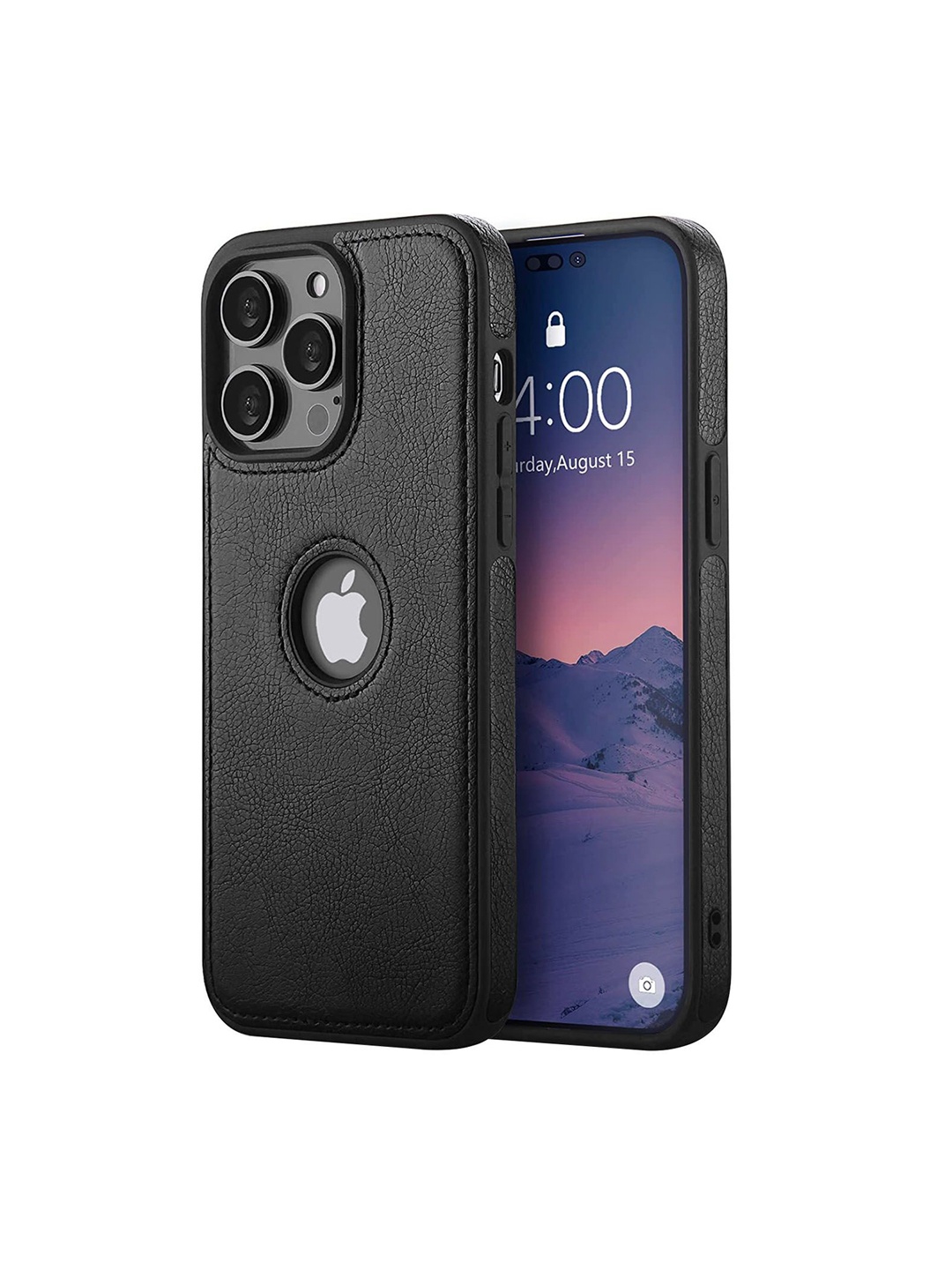 

LIRAMARK Solid Printed iPhone 14 Pro Back Case Mobile Accessories, Black