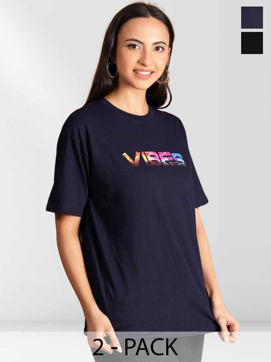 

Belfry Women Typography 2 Printed Applique T-shirt, Multi