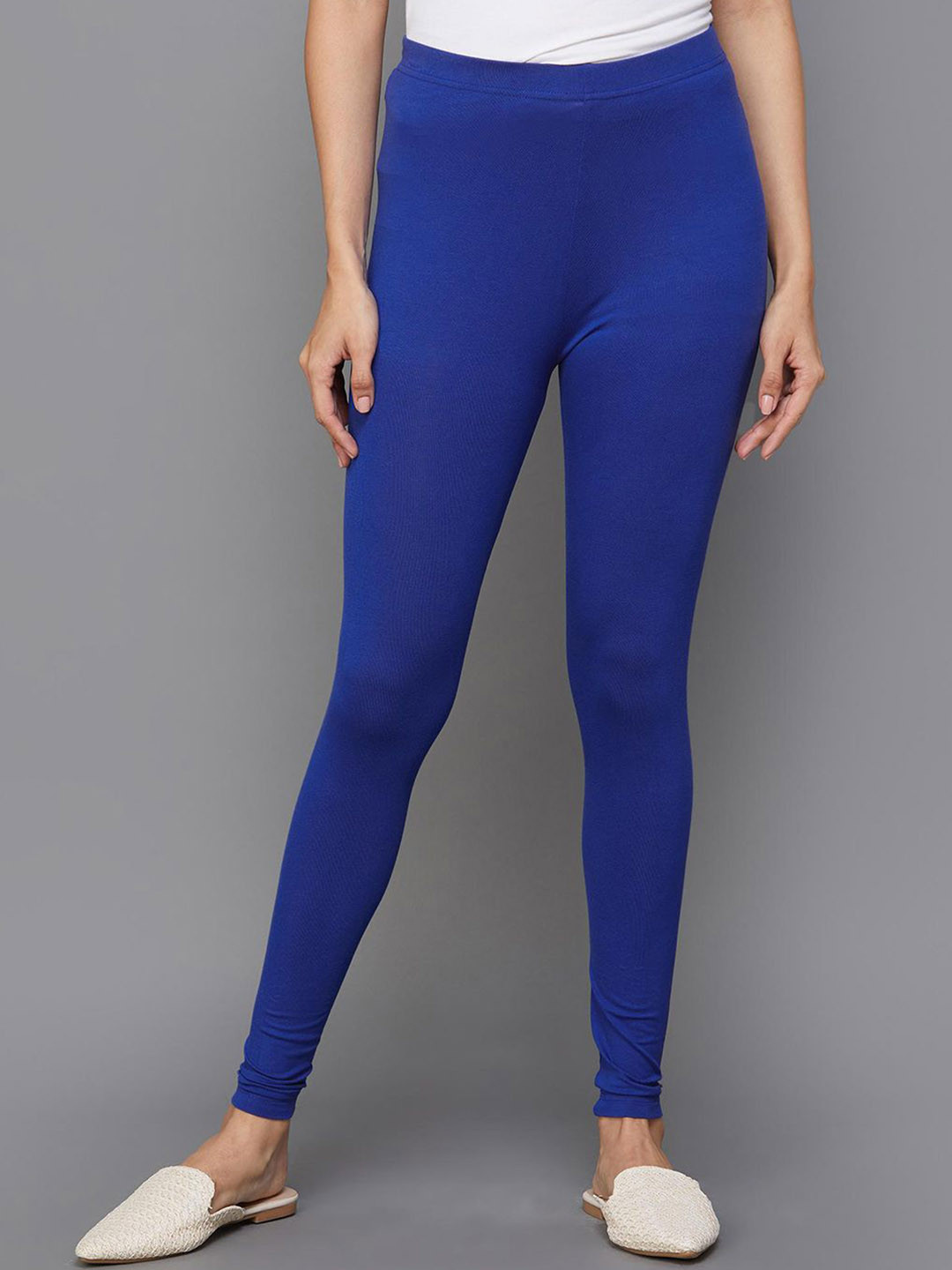 

Melange by Lifestyle Cotton Ankle-Length Leggings, Blue