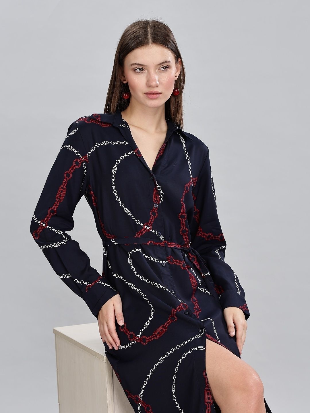 

Tommy Hilfiger Print Shirt Dress, Navy blue
