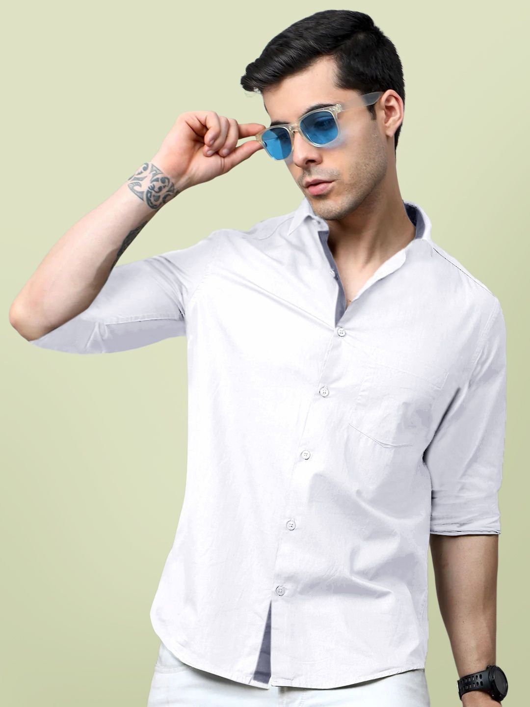 

Moda Rapido Men Standard Opaque Formal Shirt, White